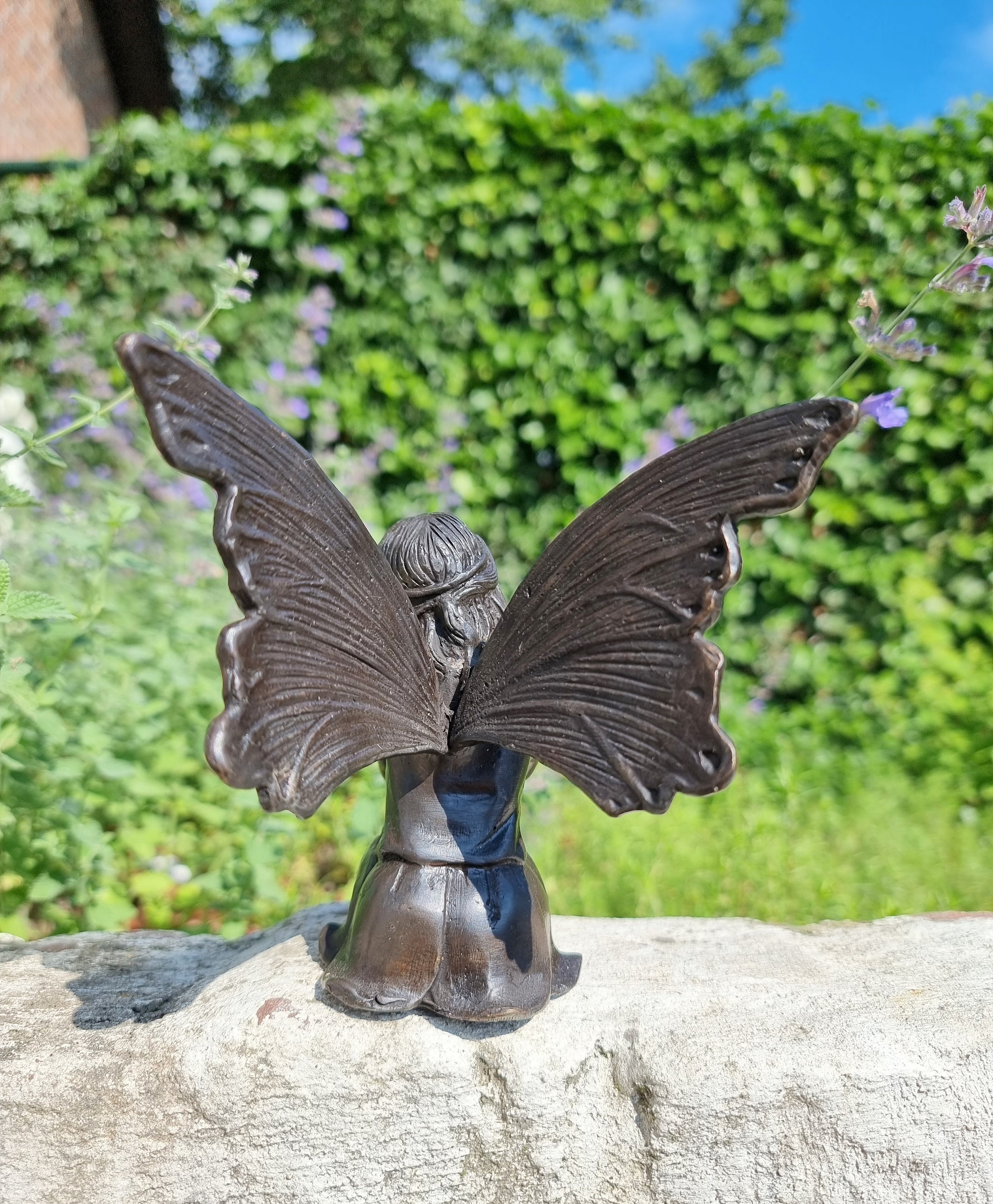 Bronze Garten Fee Elfe Bronze Figur eines Mädchens mit Etsy