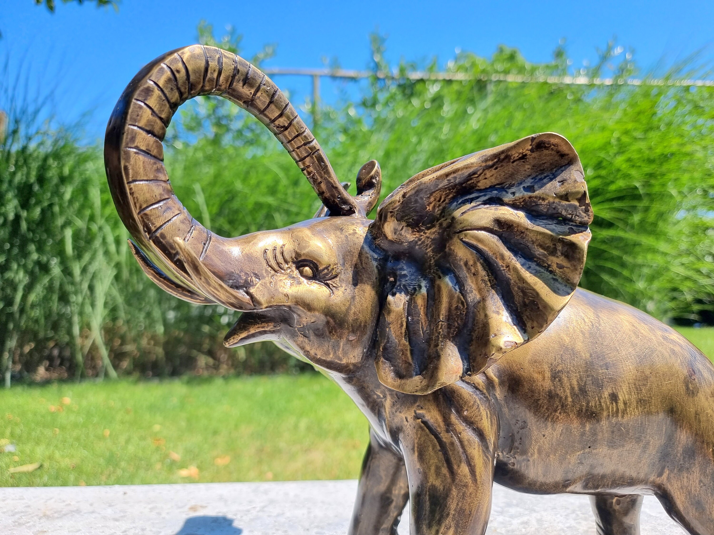 Bronze Elephant Raging Elephant Elephant Home Decor