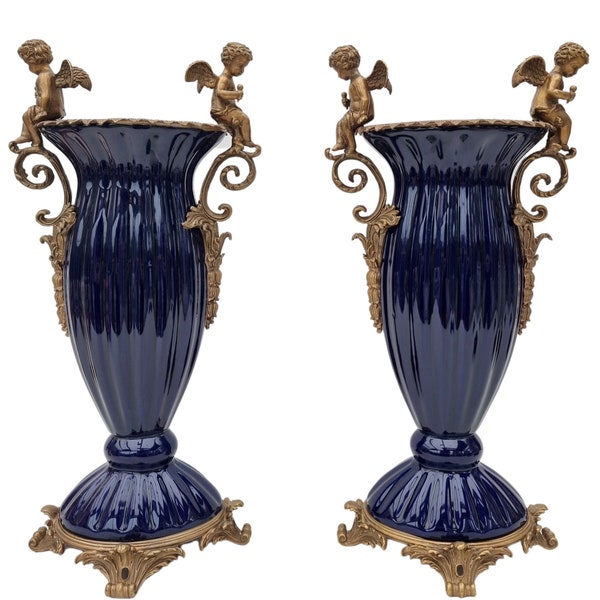 Cobalt Blue Vase Etsy UK