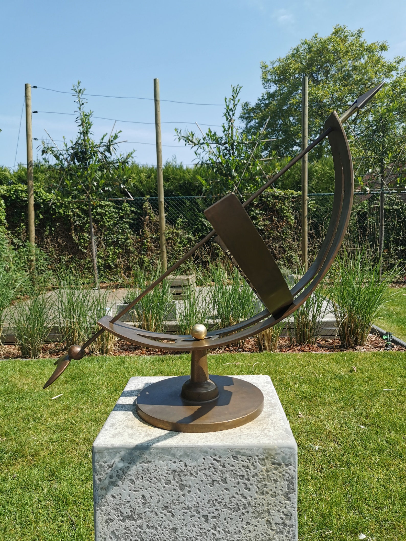 Bronze Sundial Garden Sculpture Bronze Armillary Etsy
