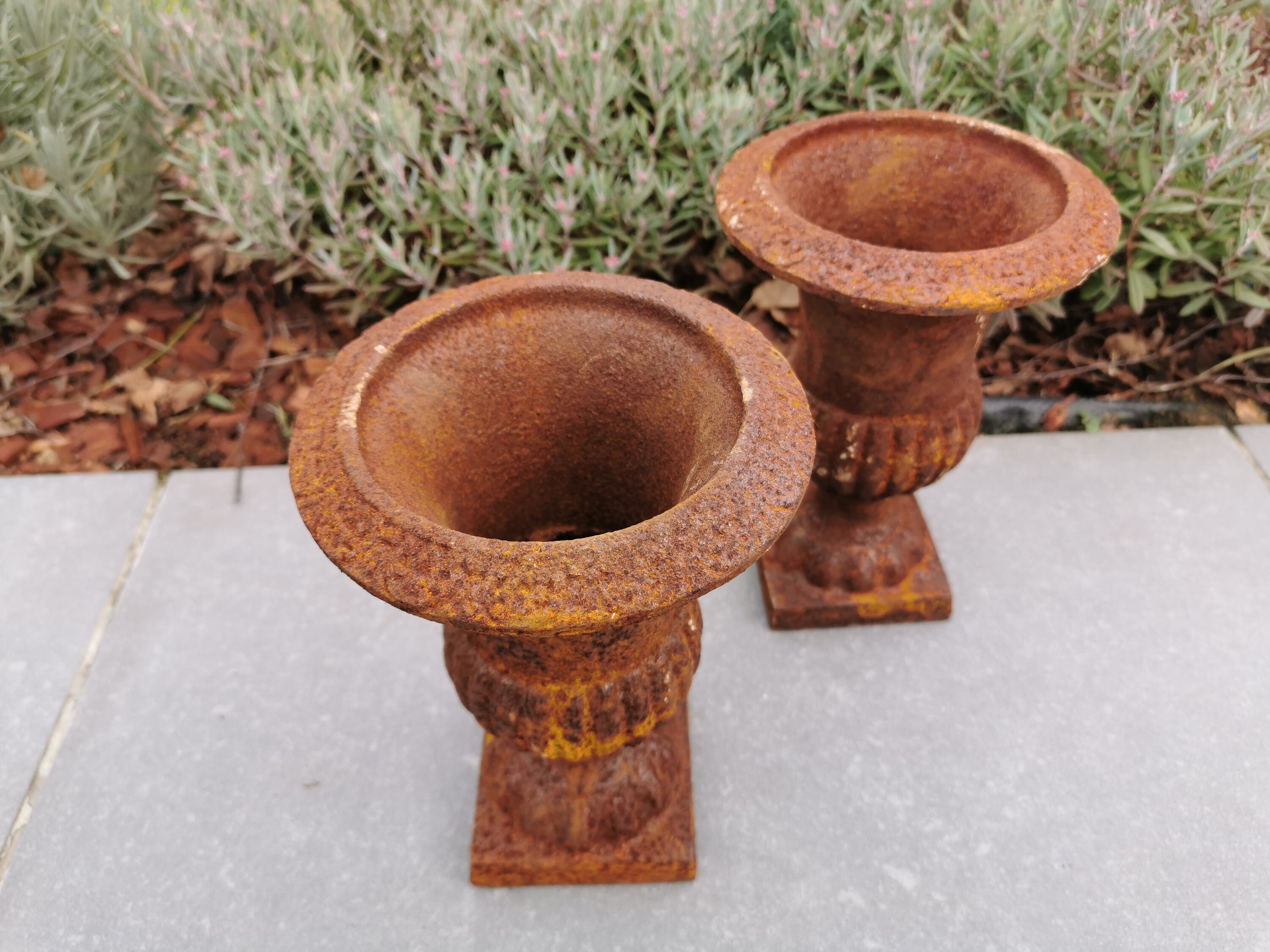 Lovely cast iron planters Antique style Cottage garden decor