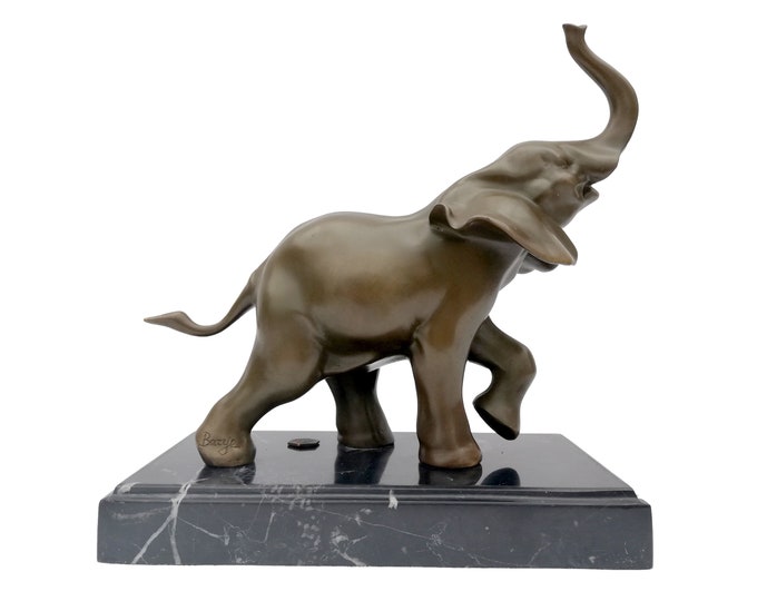Bronze sculpture of a walking Elephant