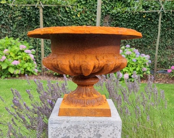 Pot de fleurs en fonte - Vase de jardin - jardinière en fonte - 42 cm!