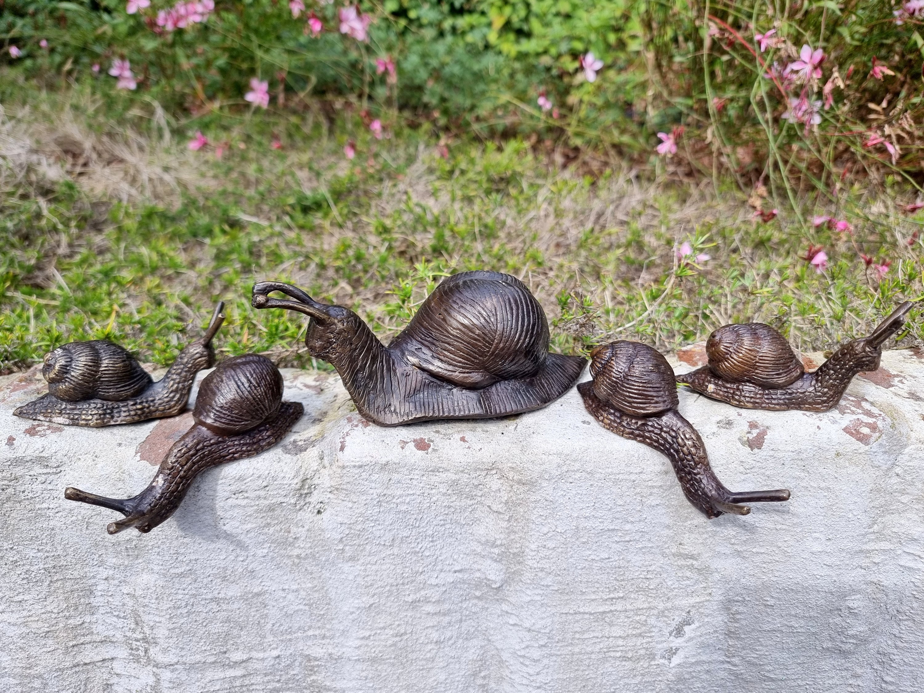 Snail Family Bronze Snails Garden Ornaments Home Ornaments