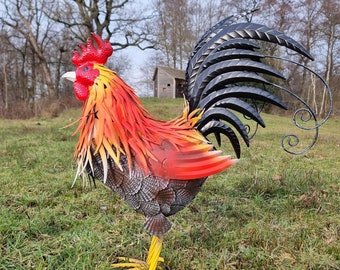 Large iron rooster - Decorative Rooster - Metal garden animals - Garden and patio inspiration - Easter decoration