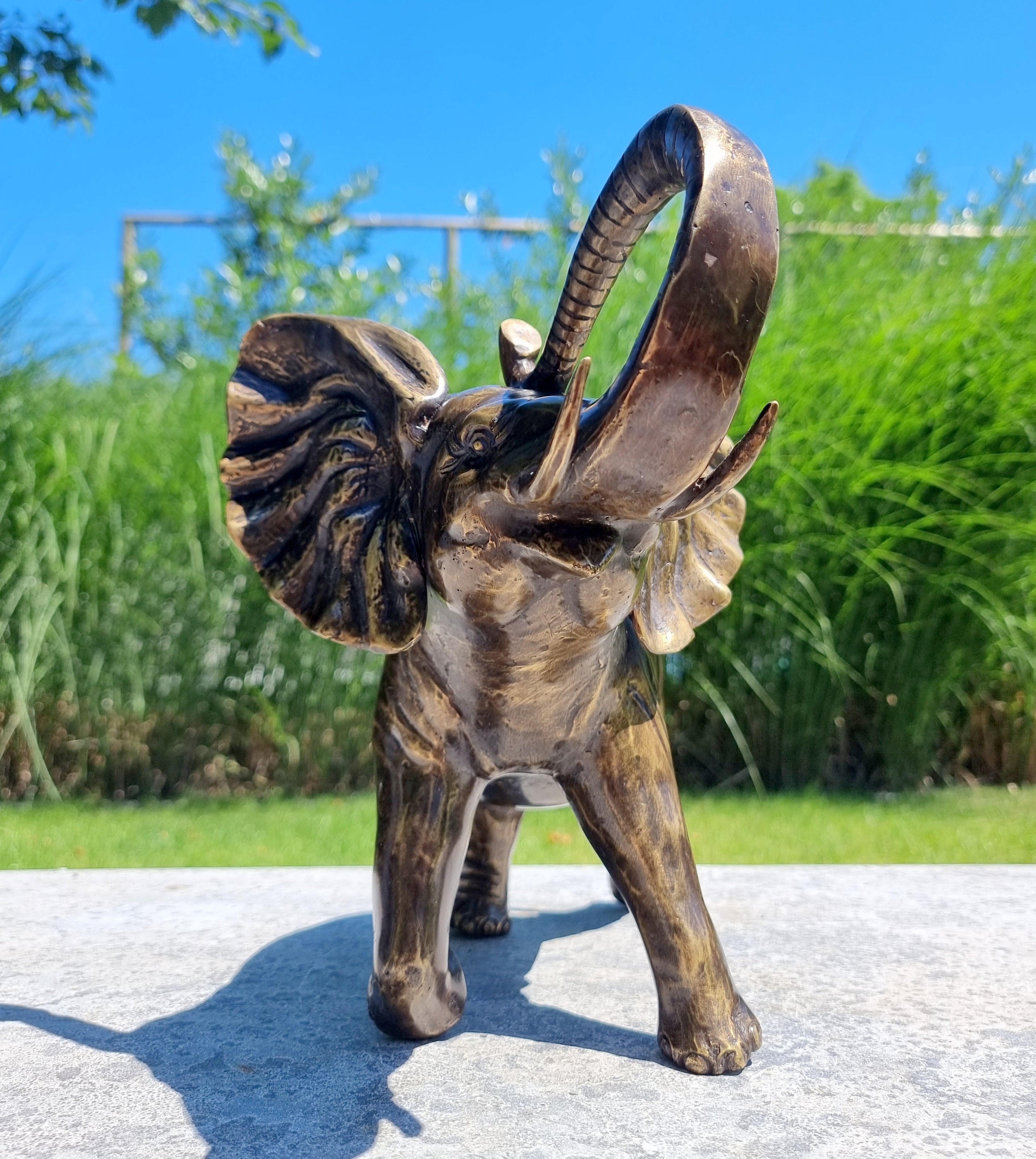 Bronze Elephant Raging Elephant Elephant Home Decor