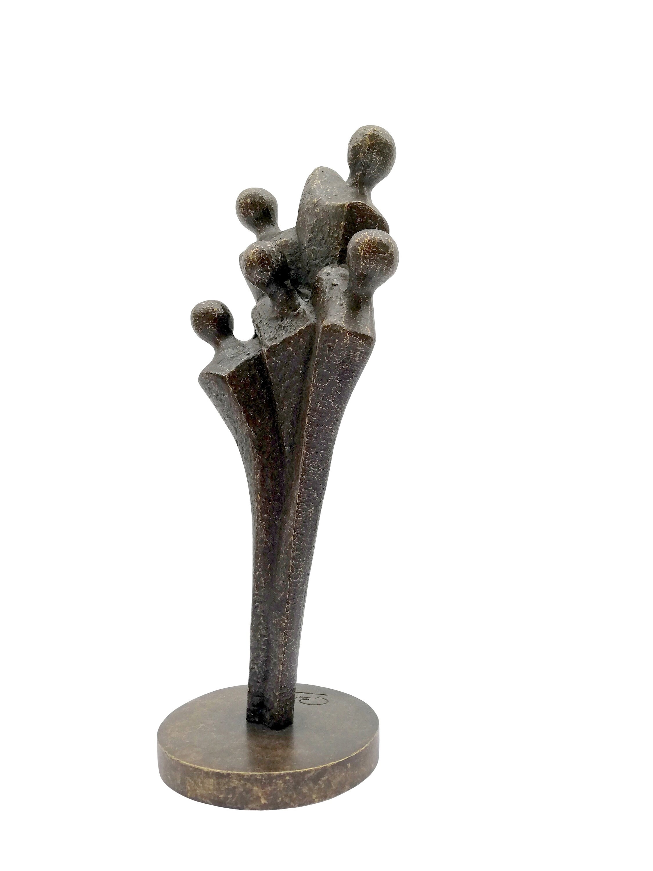Bronze sculpture of a group of people (family, friends) Art gift