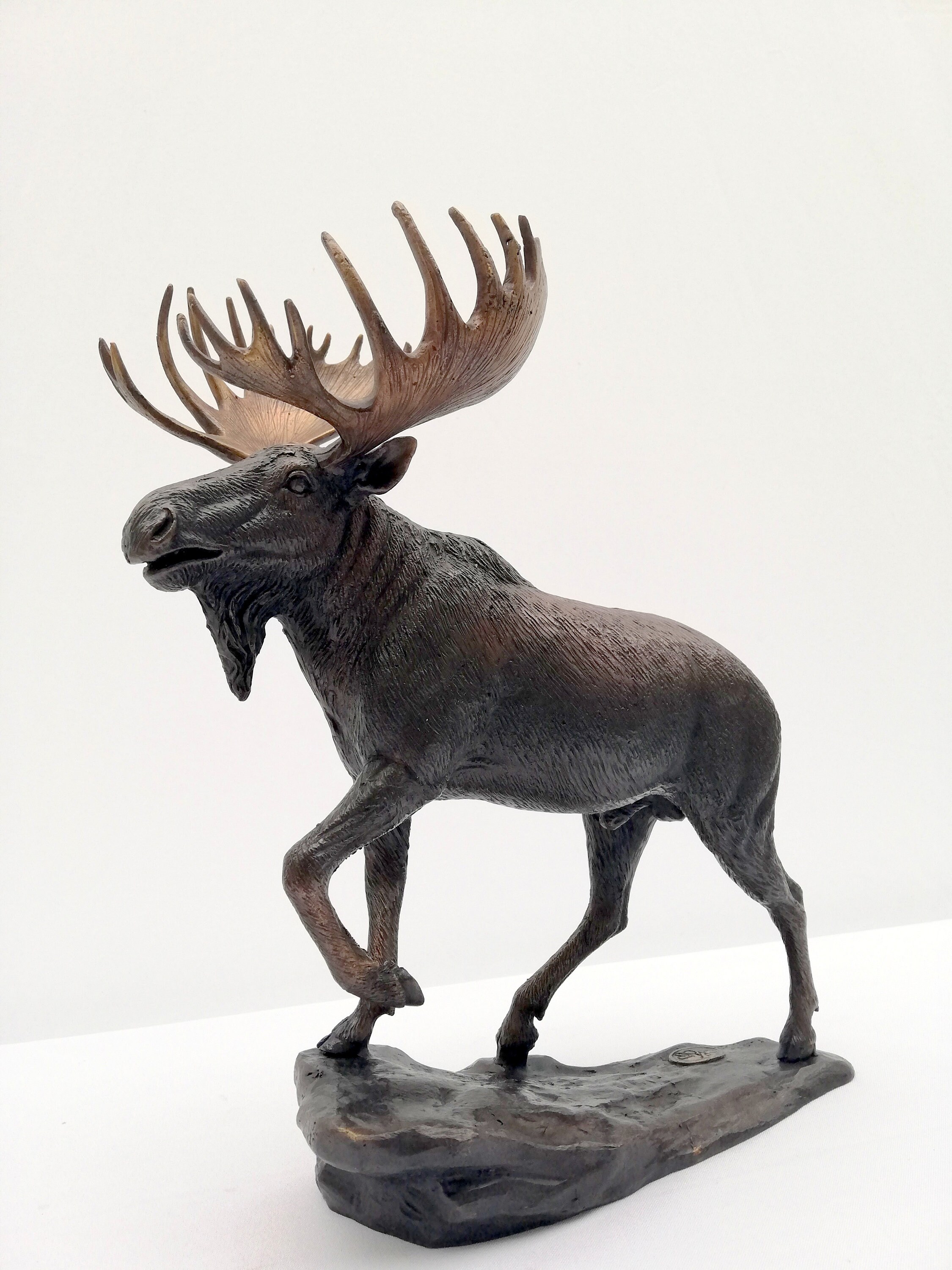 Bronze sculpture of a moose