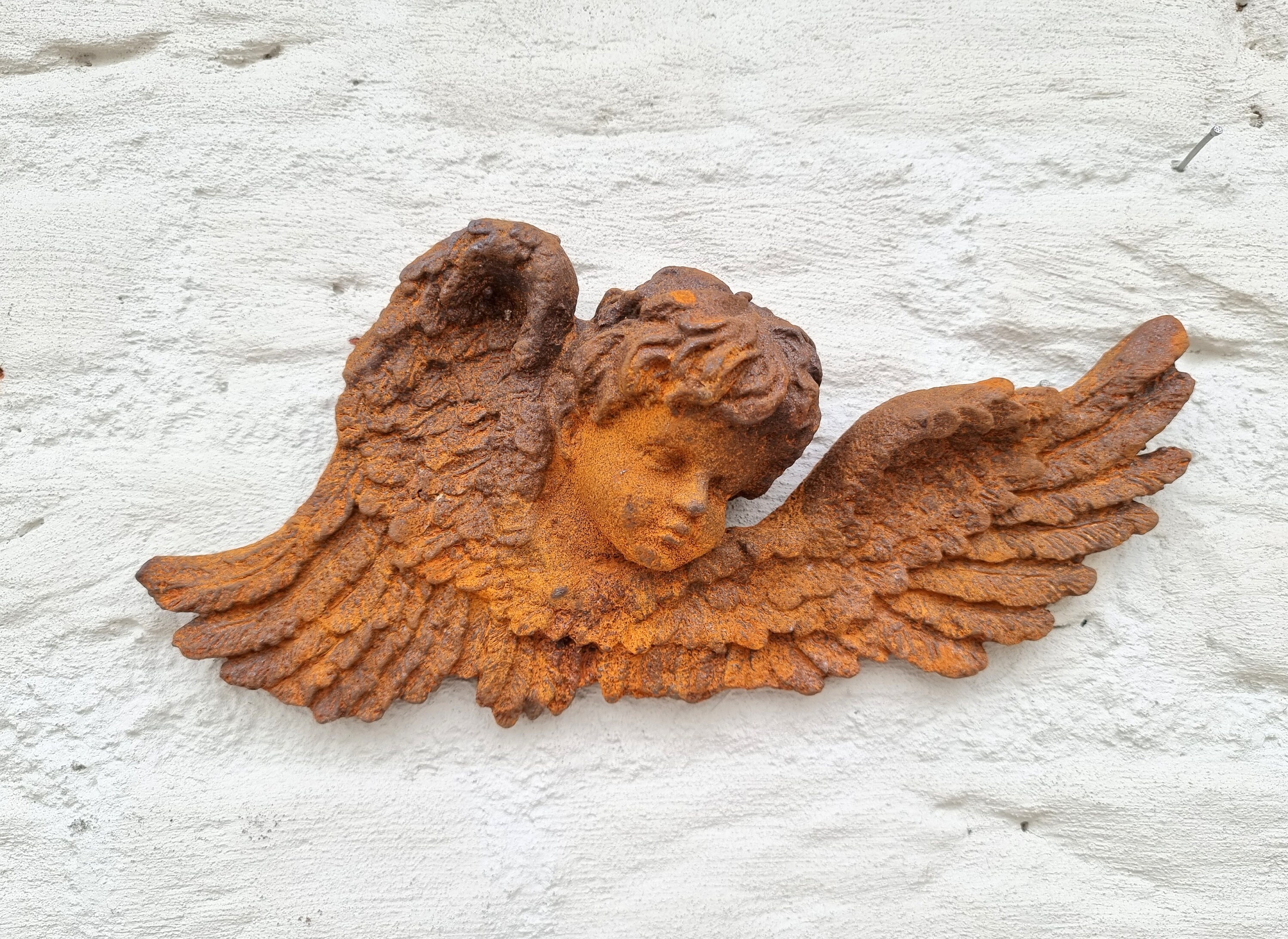 Beautiful garden ornament Antique garden furnishings Cast iron wall