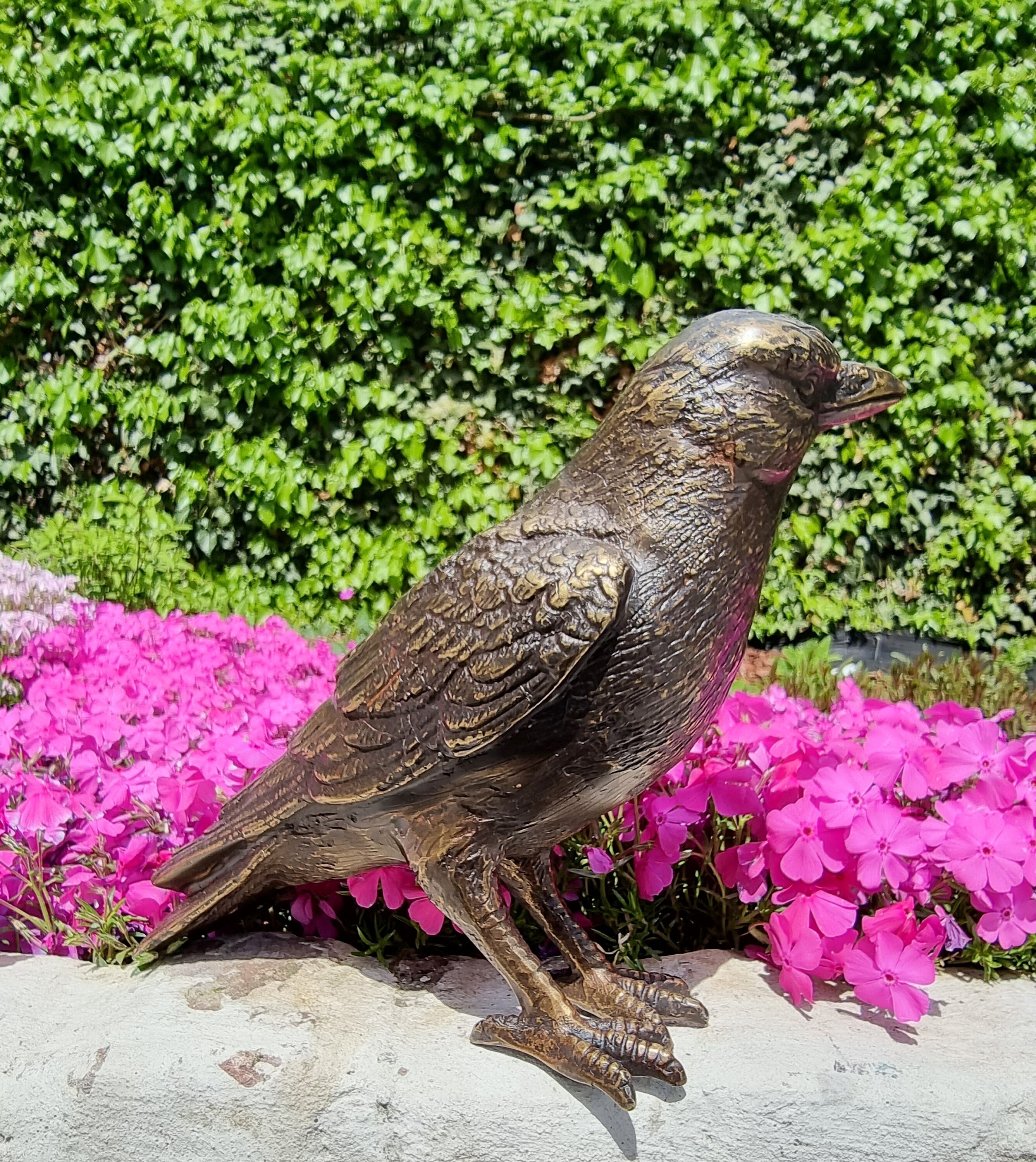 Lifelike bronze bird Garden statues Garden ornaments Bronze