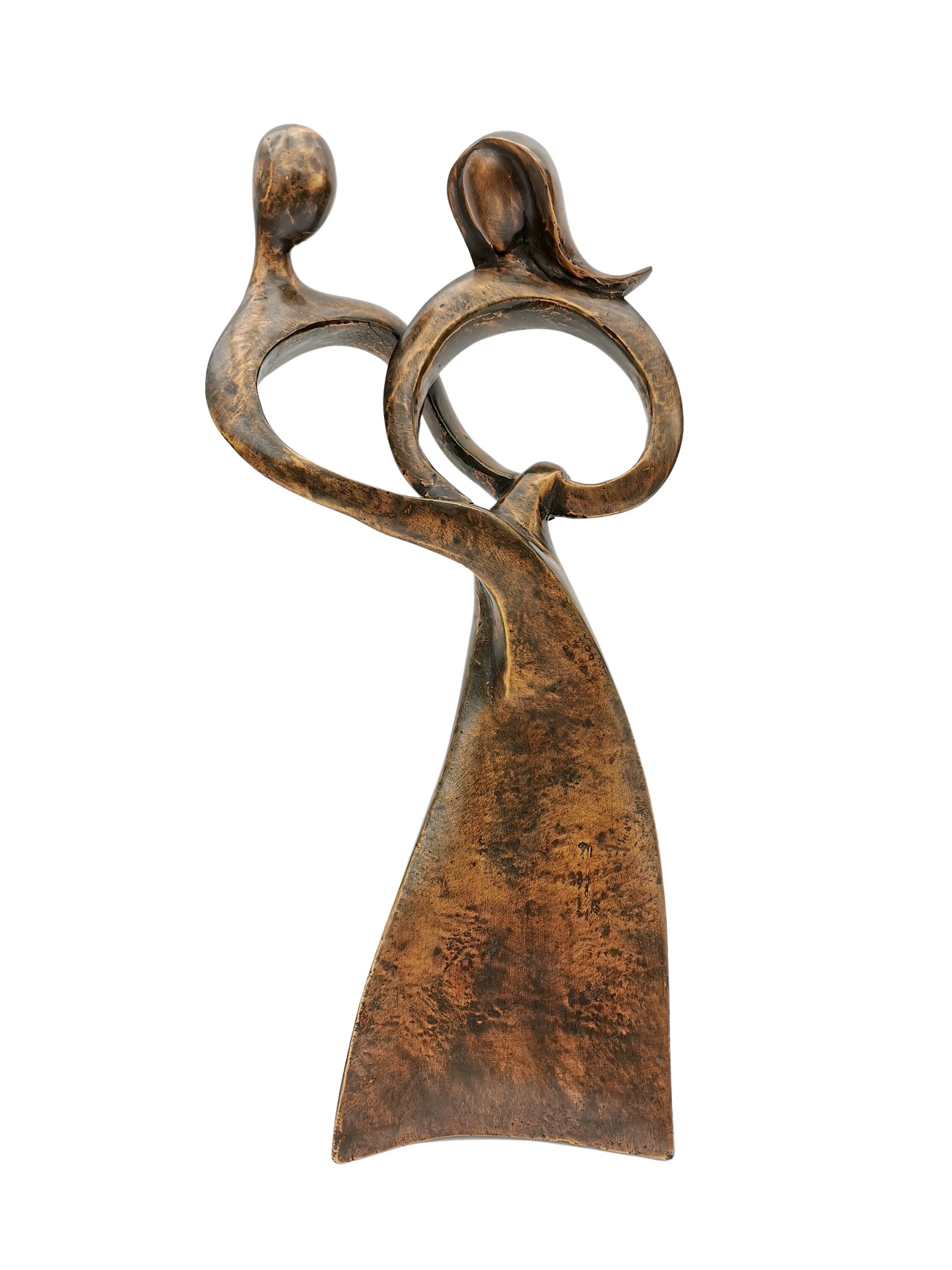 Bronze sculpture of an embracing couple Bronze gift statue marriage