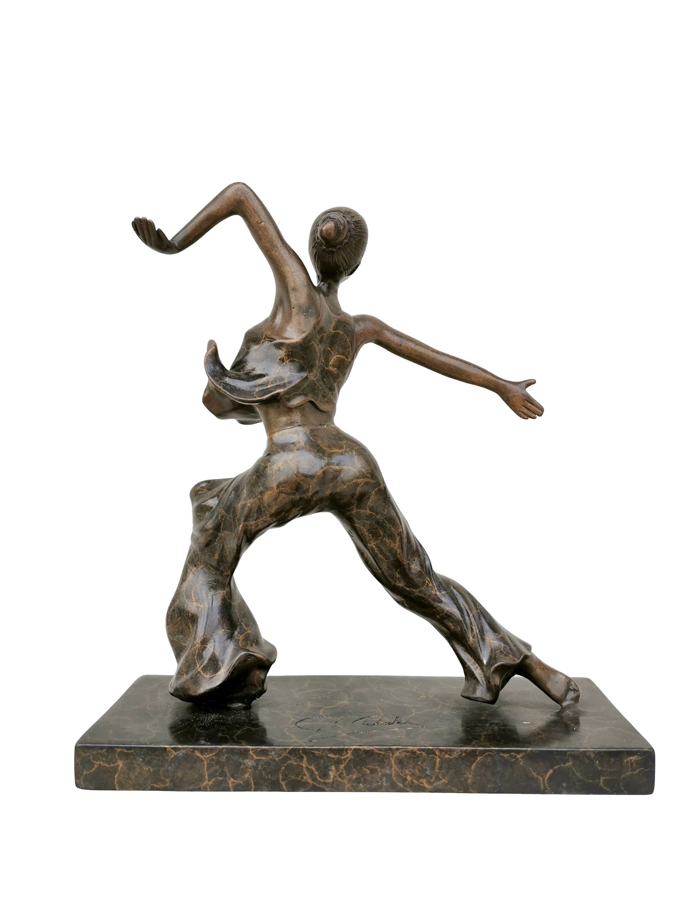 Bronze sculpture of a modern dancer Bronze art