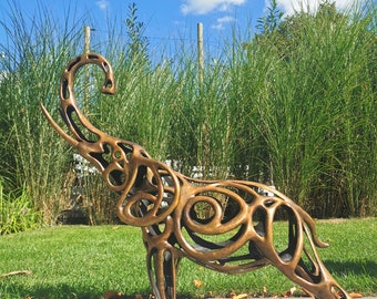 Bronze elephant - Unique garden sculpture - Bronze artworks