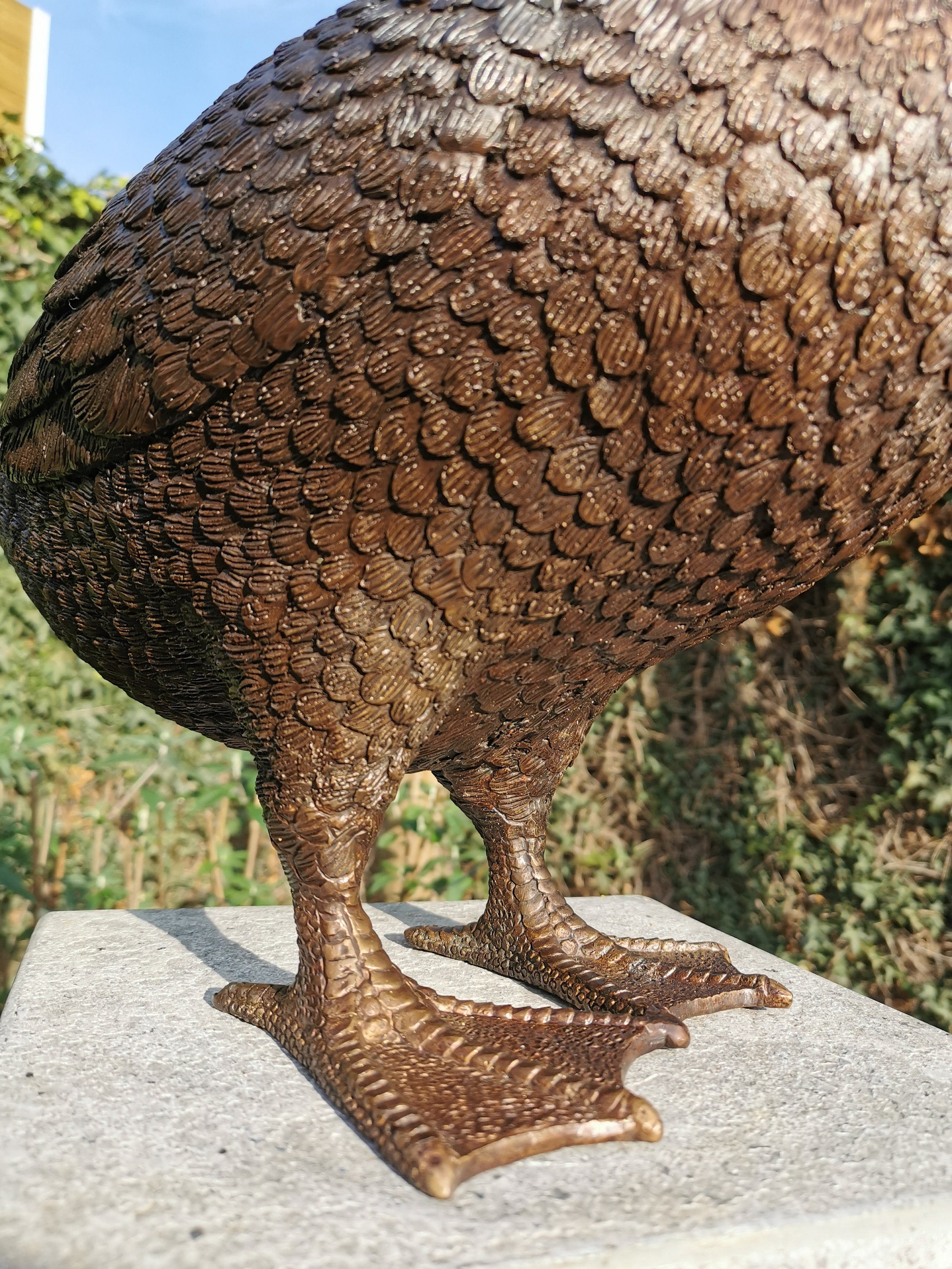 Sculpture oie en bronze - Statue animaux au jardin H. 48cm, vente