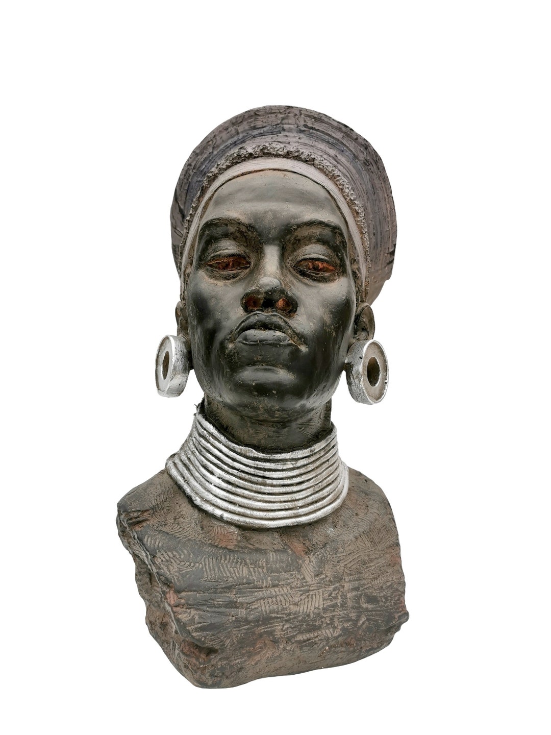 Beautiful Bust of an African Man Beautiful Expression Native Decor - Etsy