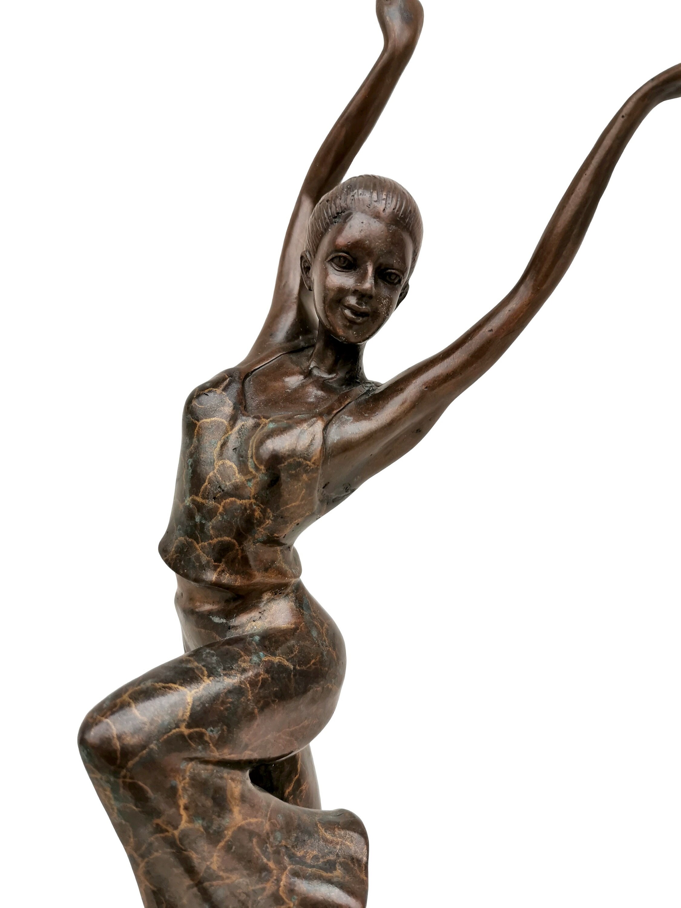 Bronze sculpture of a modern dancer Bronze art