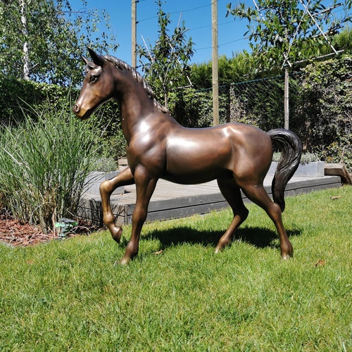 Bronze Horse Sculpture Large Horse Garden Sculptures Etsy