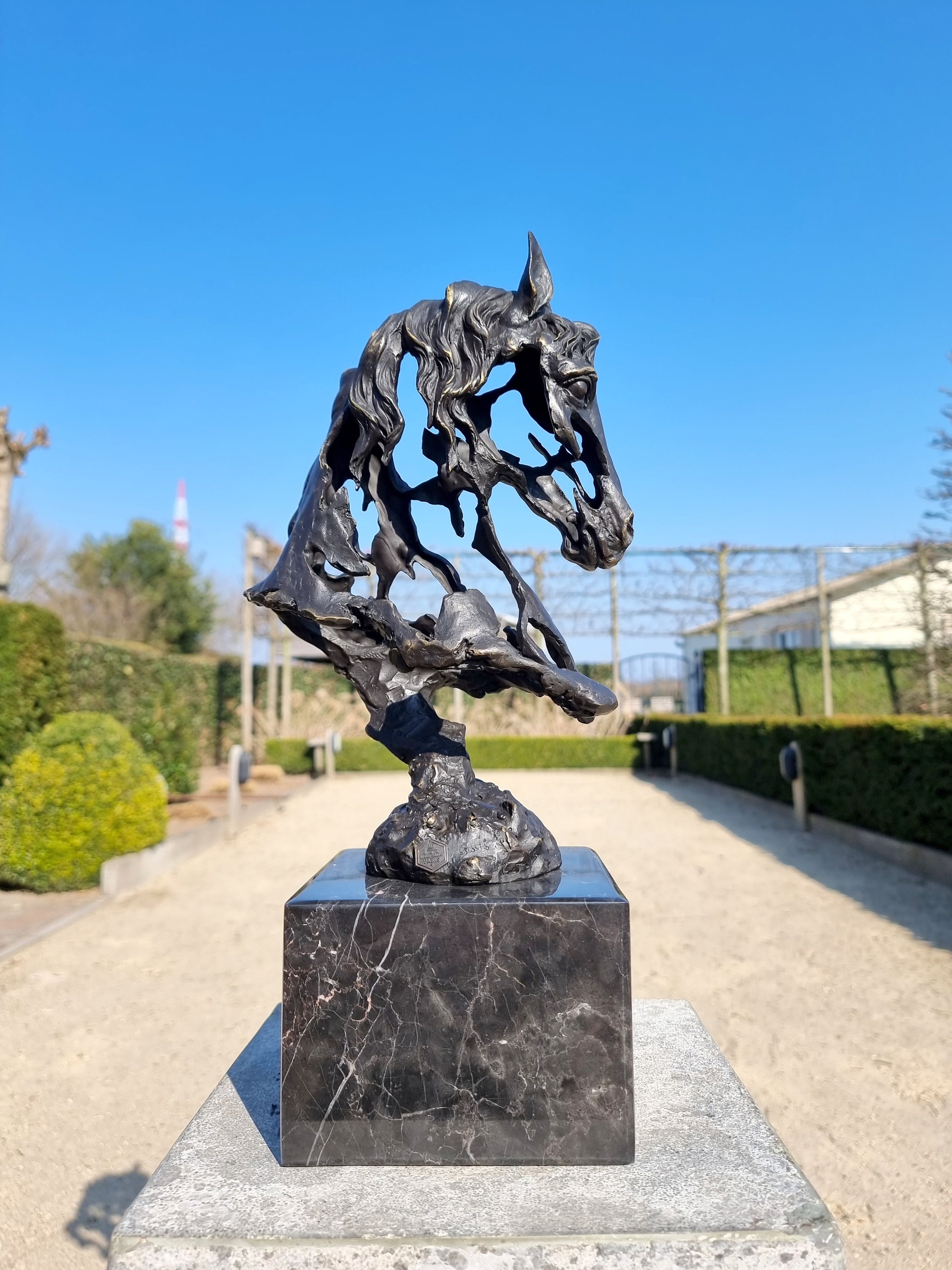 Horse head in bronze Modernist horse Bronze gift idea