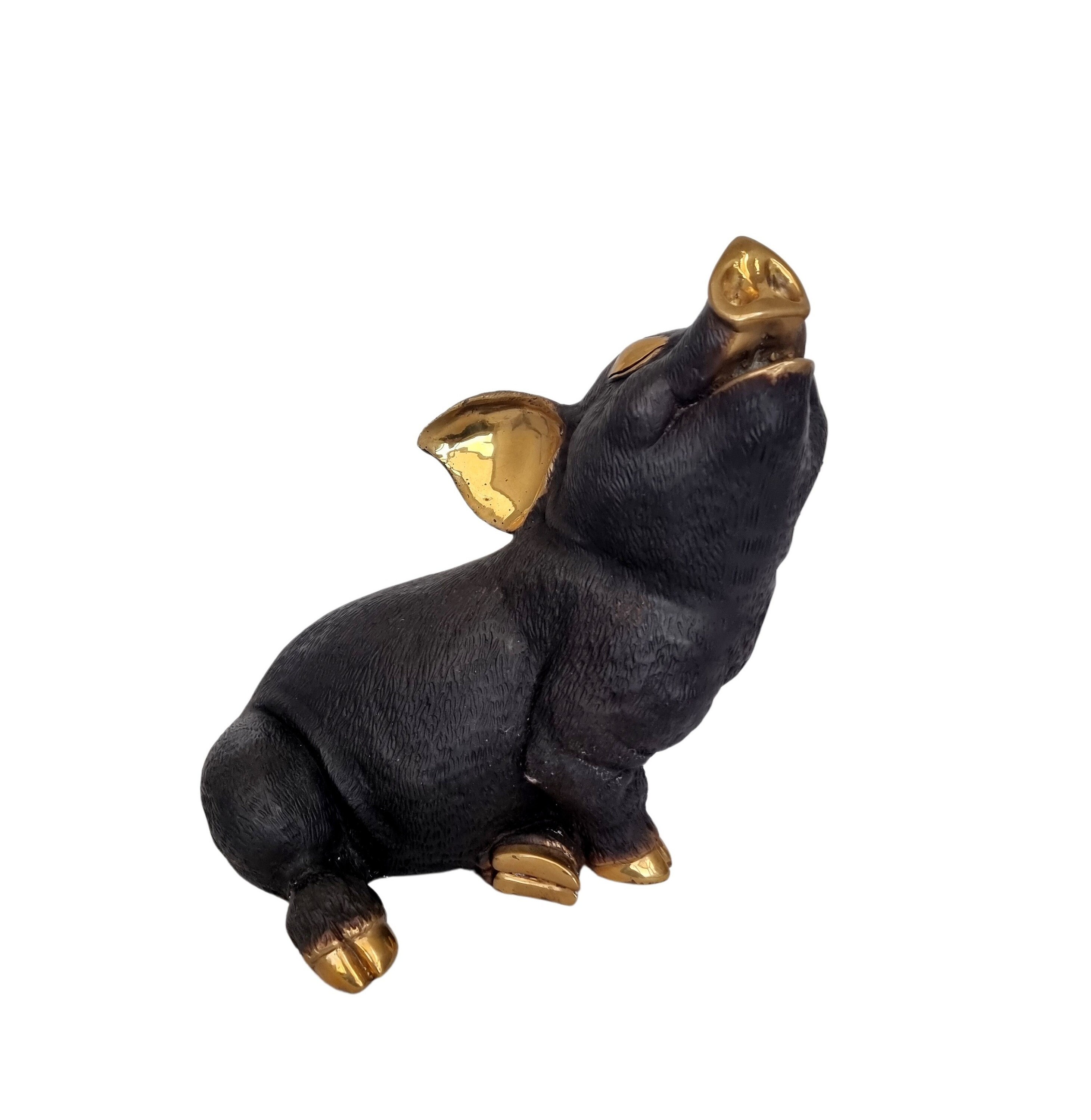 Little Pig Walking Piglet Resin Figurine Statue Ornament 9 Inches Wide Farm  Animal Yard Decoration Pigs Lawn Ornament 