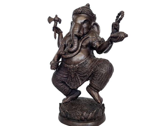 Vintage Bronze Ganesha - Nritya Ganapati - Dancing Ganesha - Boho Home Decoration - Vintage Bronze Hindu Art