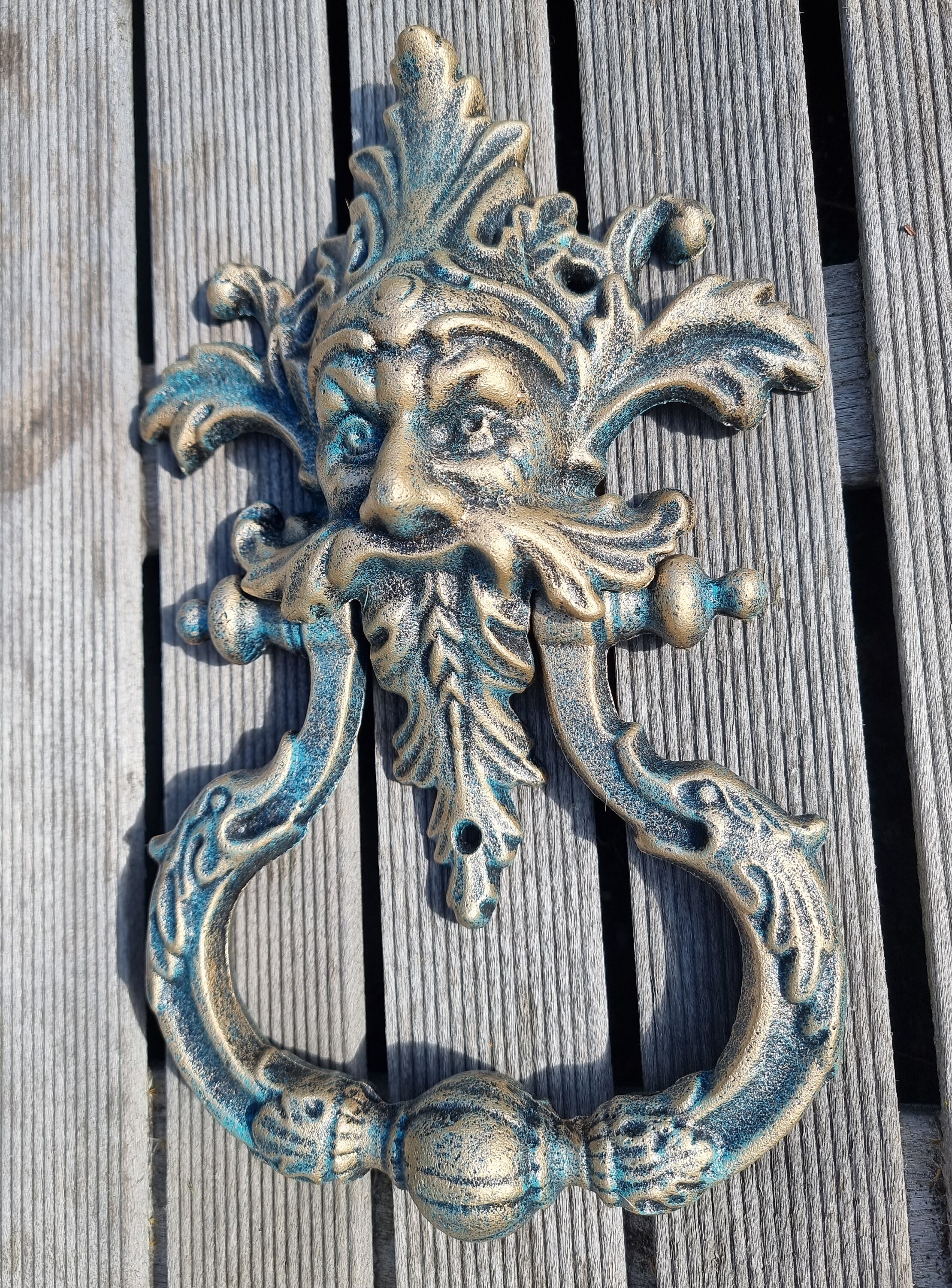 Large cast iron door knocker Doorknob Mythical door knocker