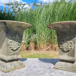 Two Jardinières - Garden vases - cast iron planters