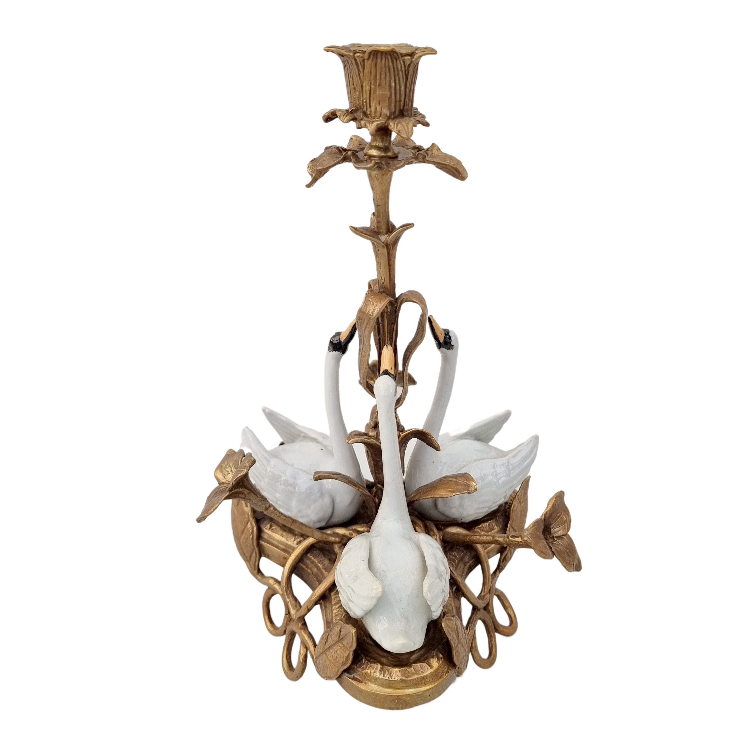 Centerpiece candlestick Table candlestick Bronze candle holder with