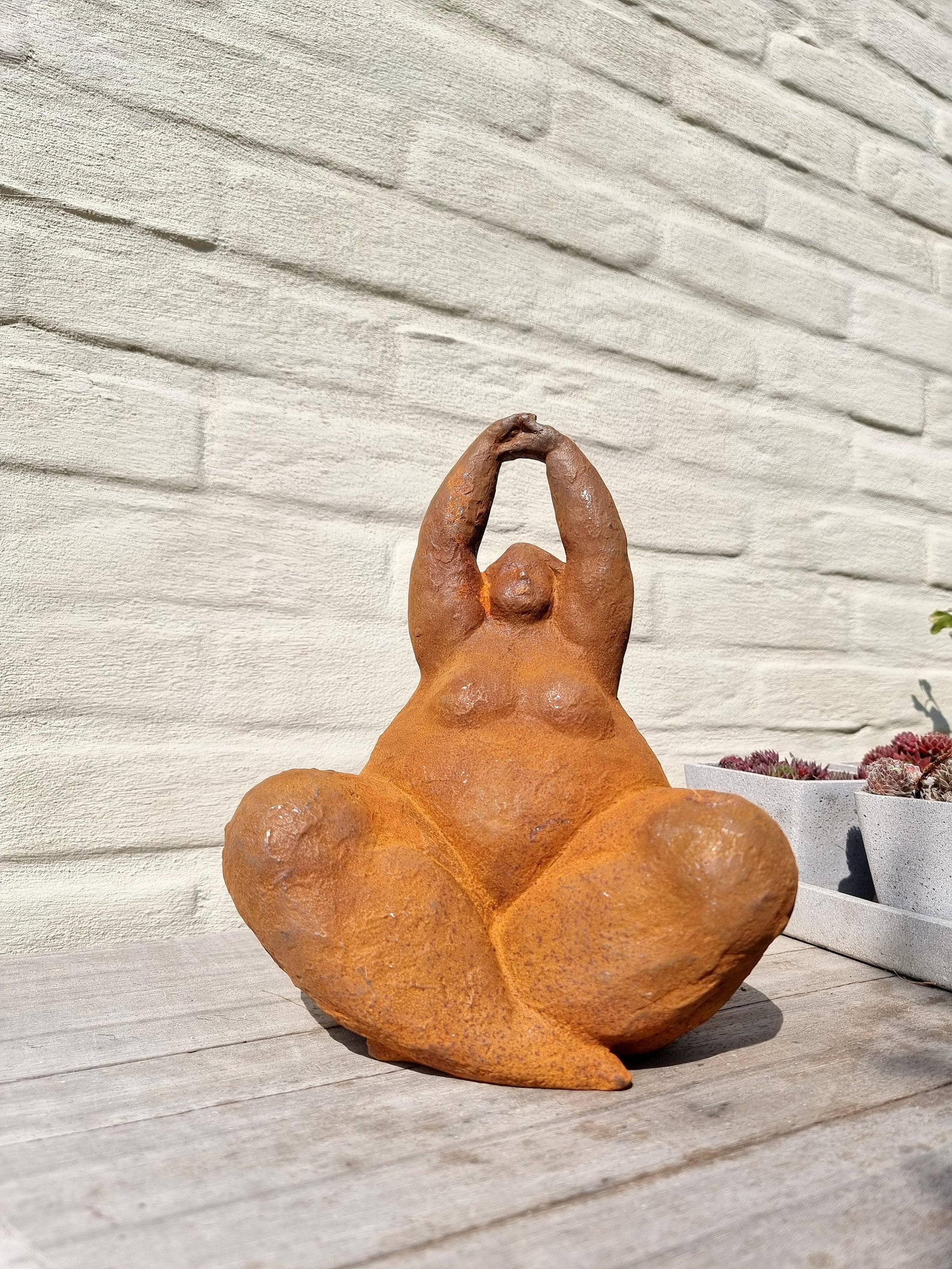 Sculpture of a Dreaming Lady Garden Sculpture Etsy