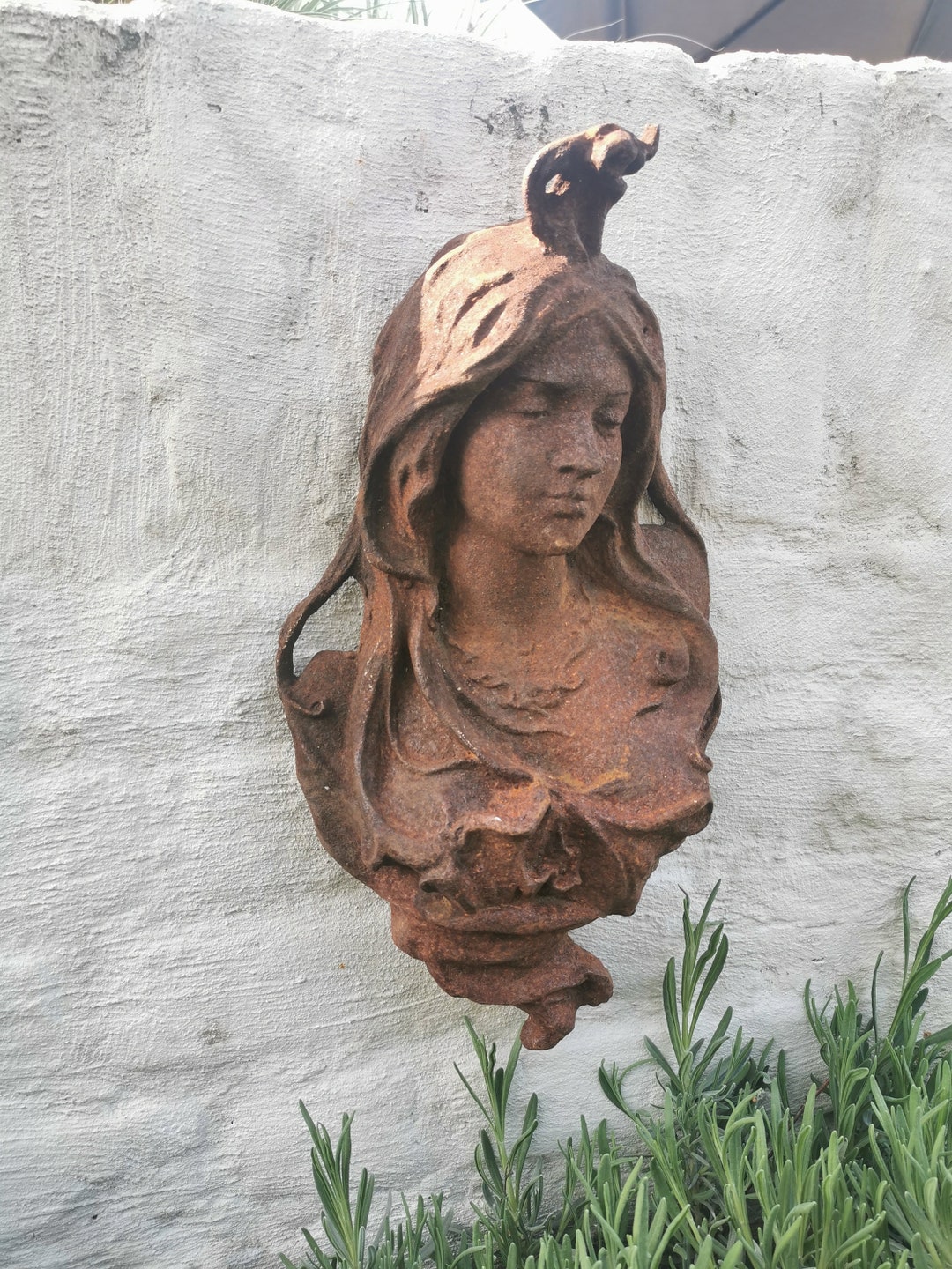 Vintage Wall Console in Art Nouveau Style Art Nouveau Garden Sculpture