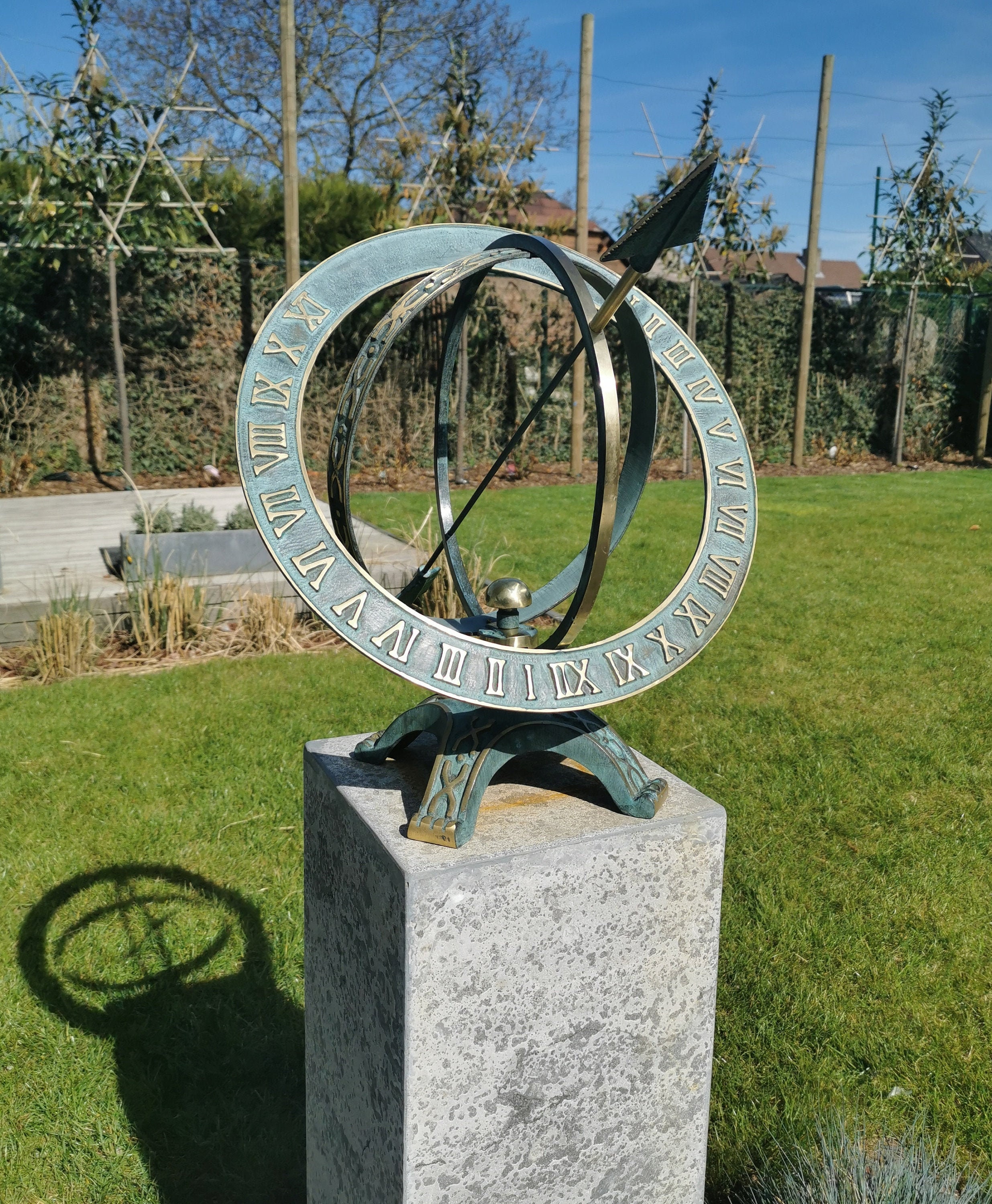 Bronze Sundial Garden sculpture Armillary