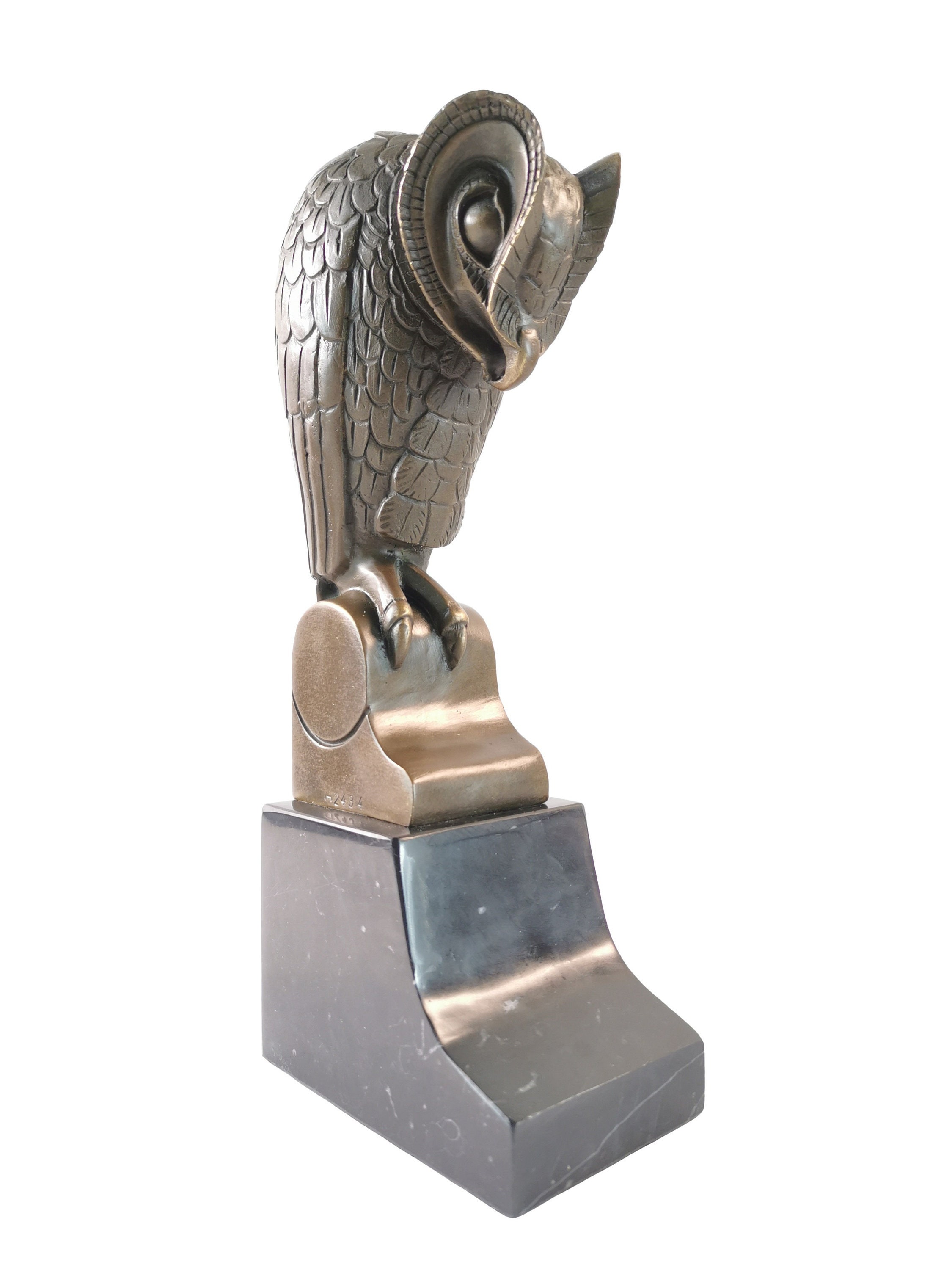 Bronze owl in art deco style