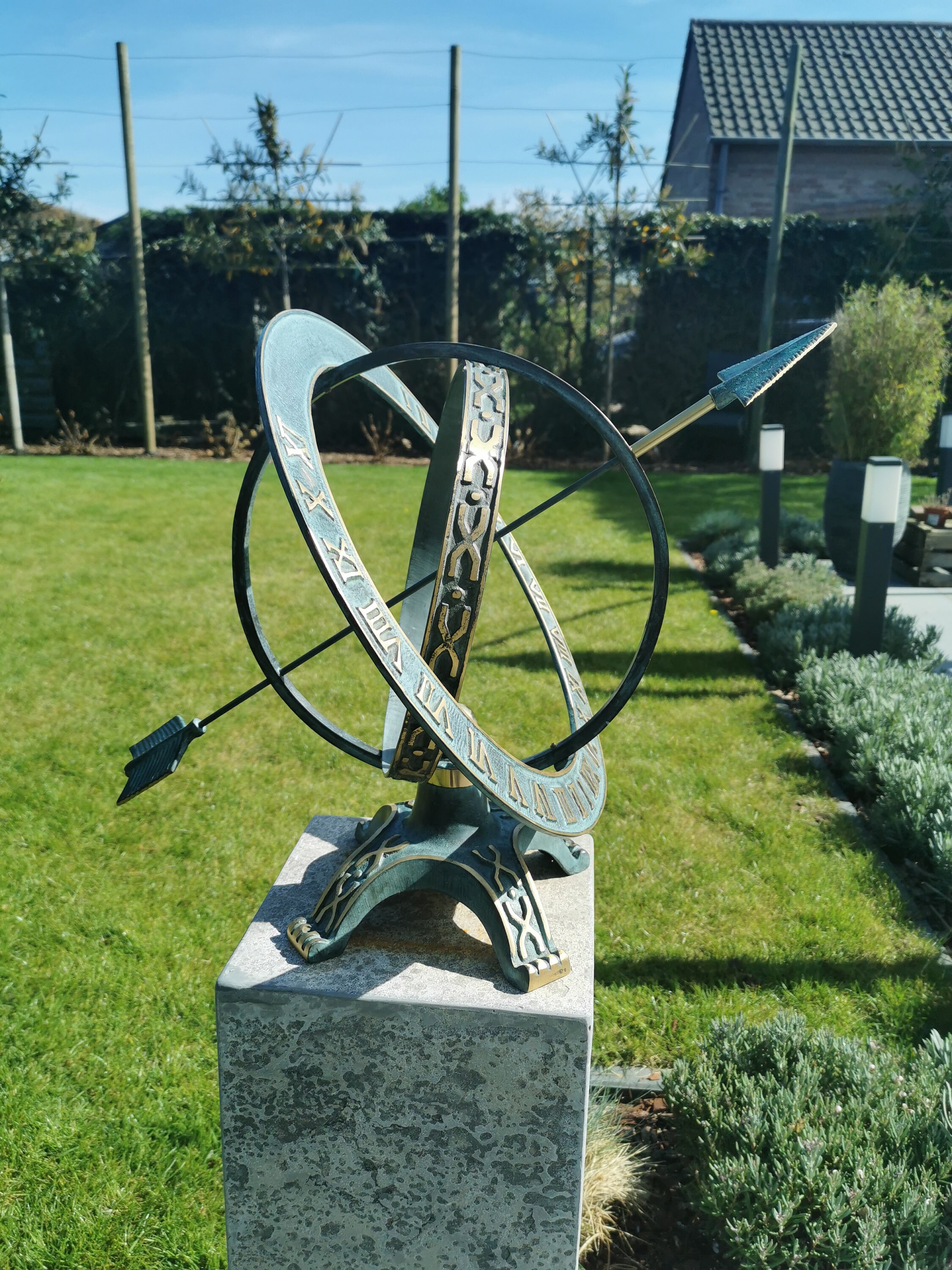 Bronze Sundial Garden Sculpture Armillary Etsy UK