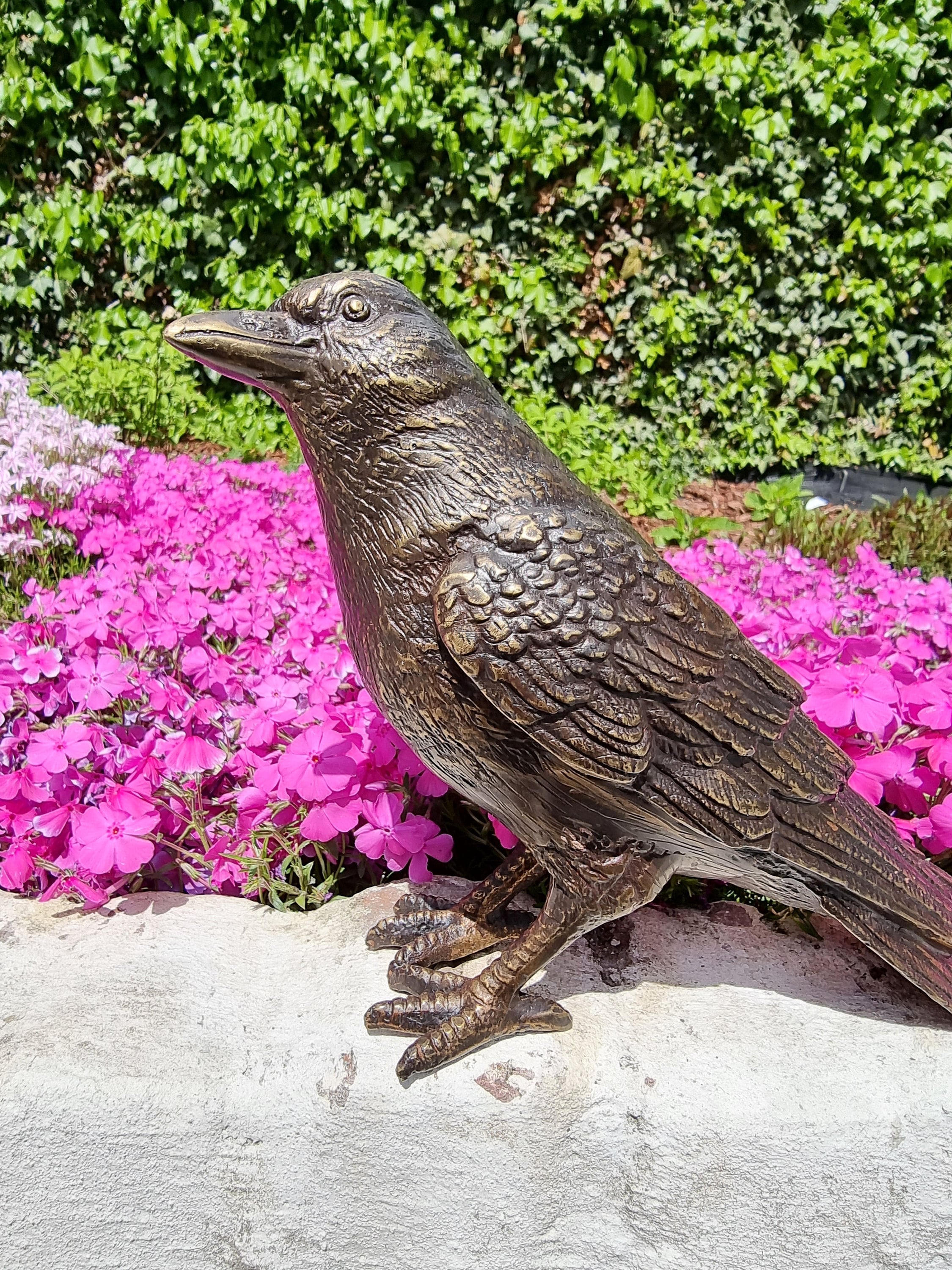 Lifelike bronze bird Garden statues Garden ornaments Bronze