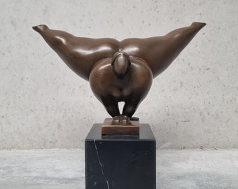 Modern bronze sculpture of a Gymnast - Dancer - Acrobat - Fat lady