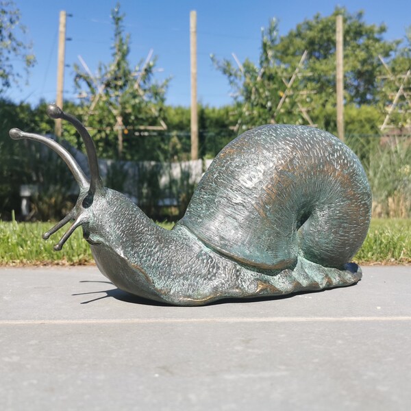 Escargot en bronze - Décoration de jardin - Statues de jardin en bronze - Statue de terrasse