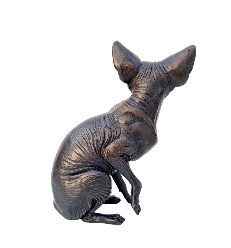 Bronze Sphynx Cat Lifelike Detailed Bronze Cats image 6