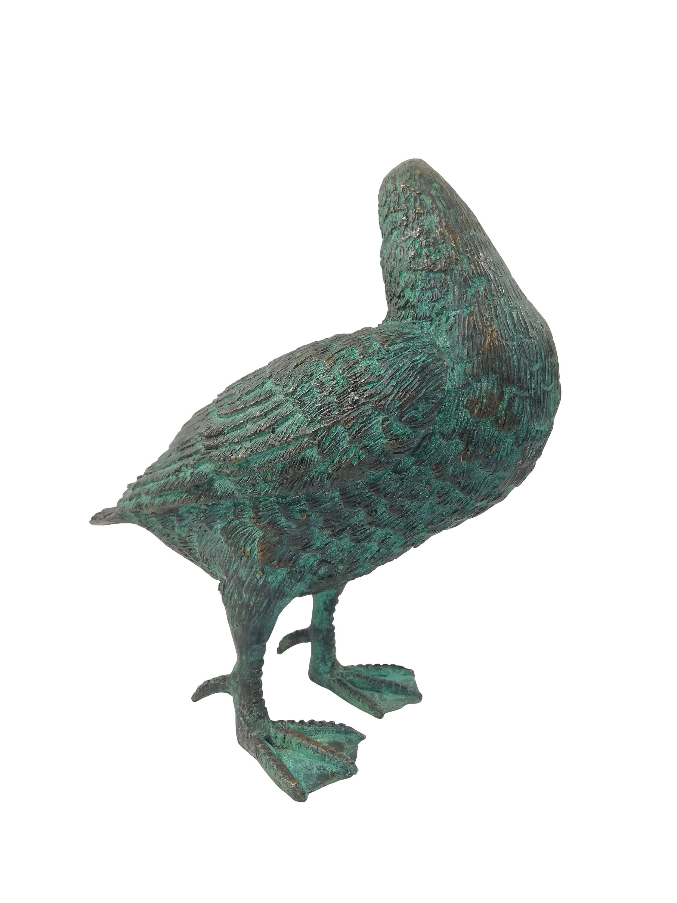 Bronze sculpture of a duck