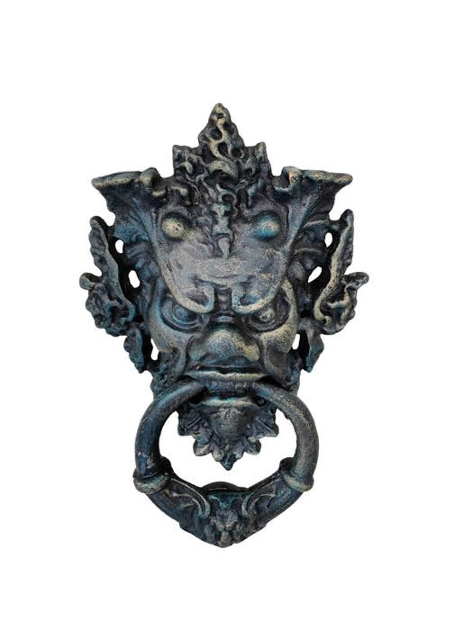 Cast Iron Devil Face Door Knocker Etsy