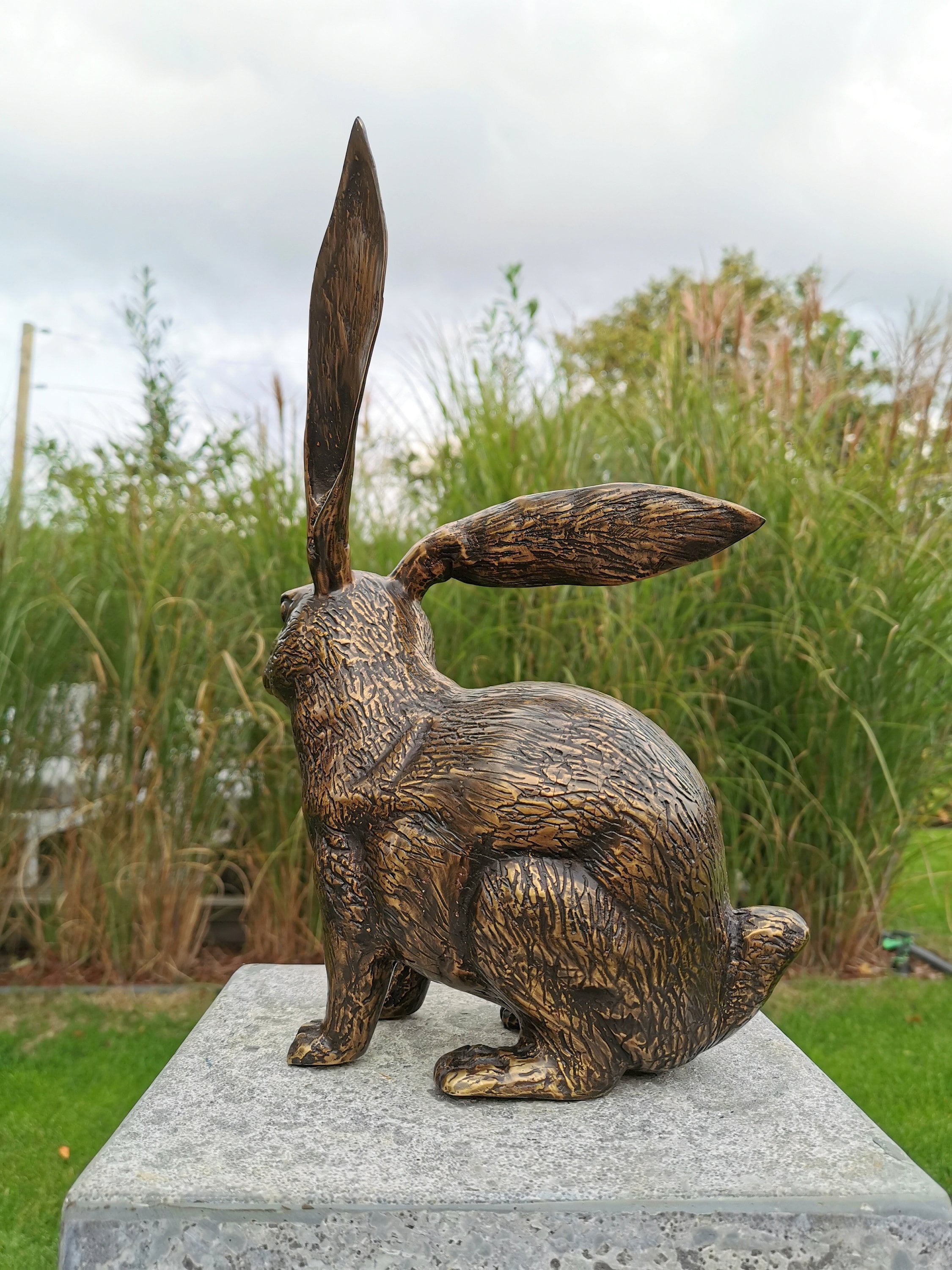 Bronze rabbit Garden decoration beautiful garden statues Rabbit and