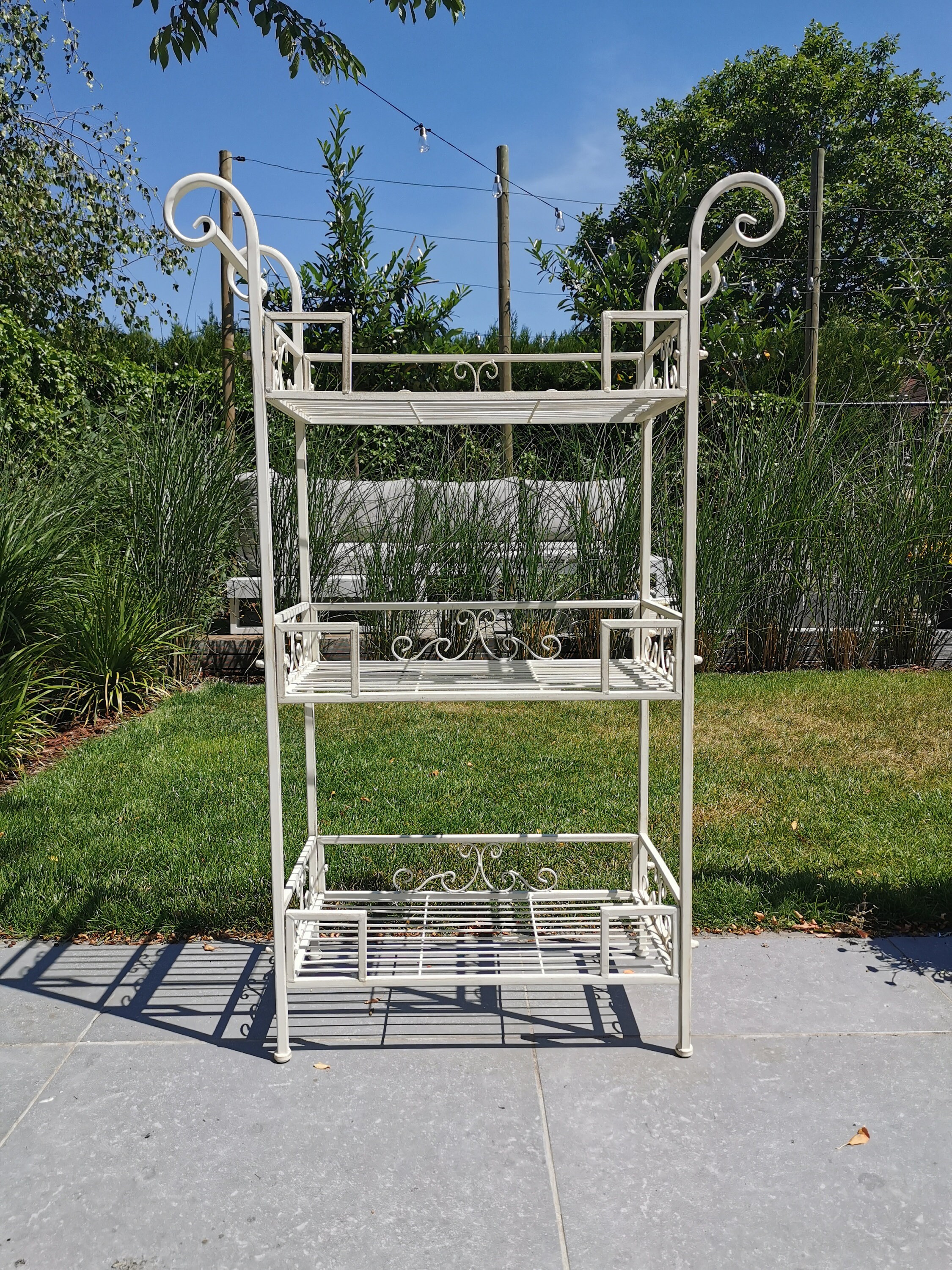 Wrought iron garden rack Flower rack garden and patio furniture and