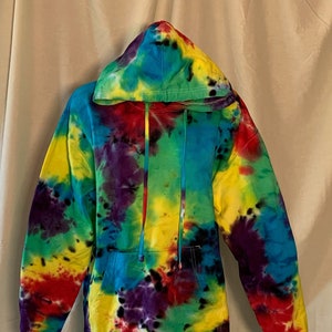 Rainbow Splotchy Tie Dye Hoodie