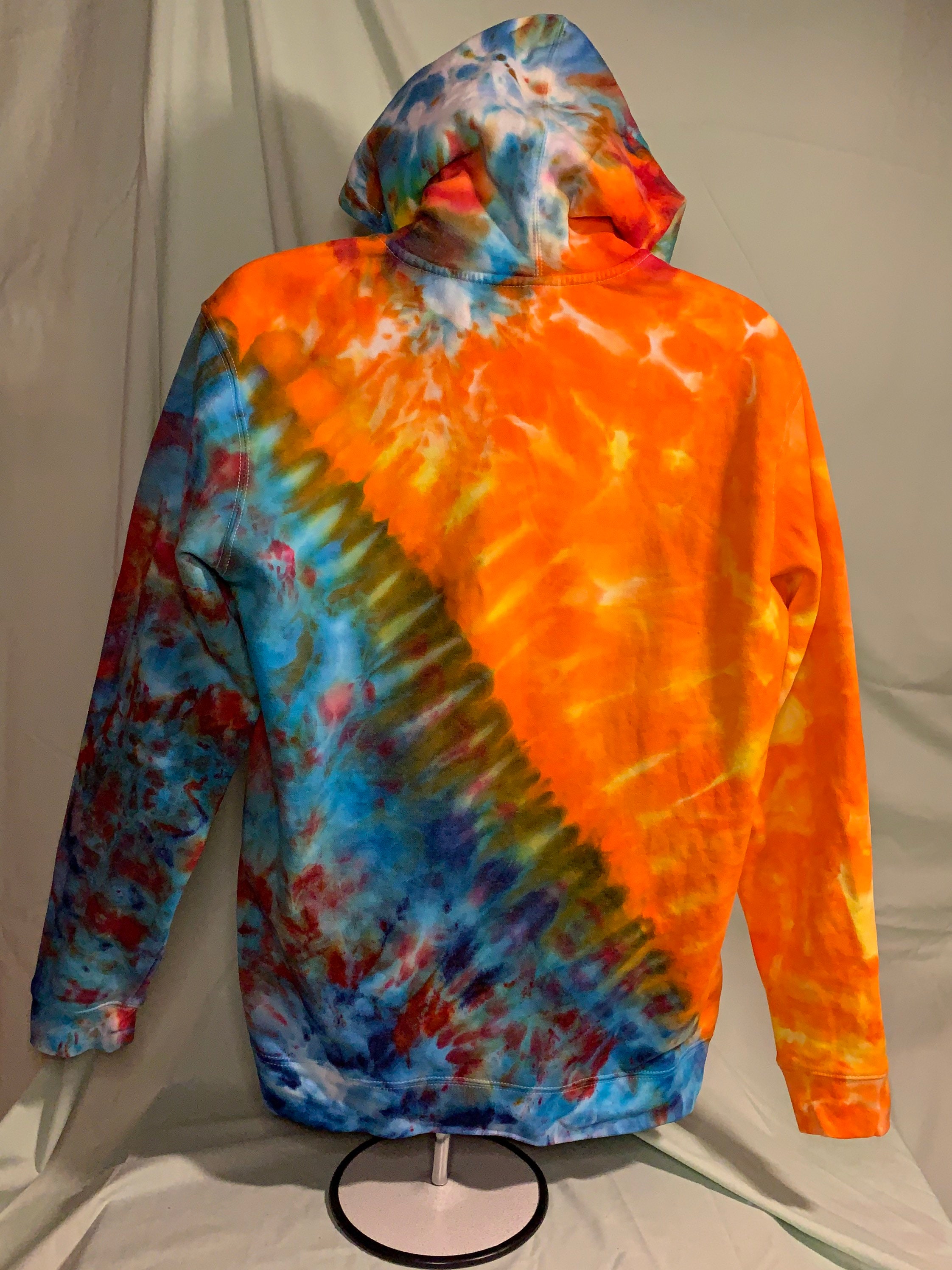 Mens Half and Half Tie Dye Hoodies Etsy UK