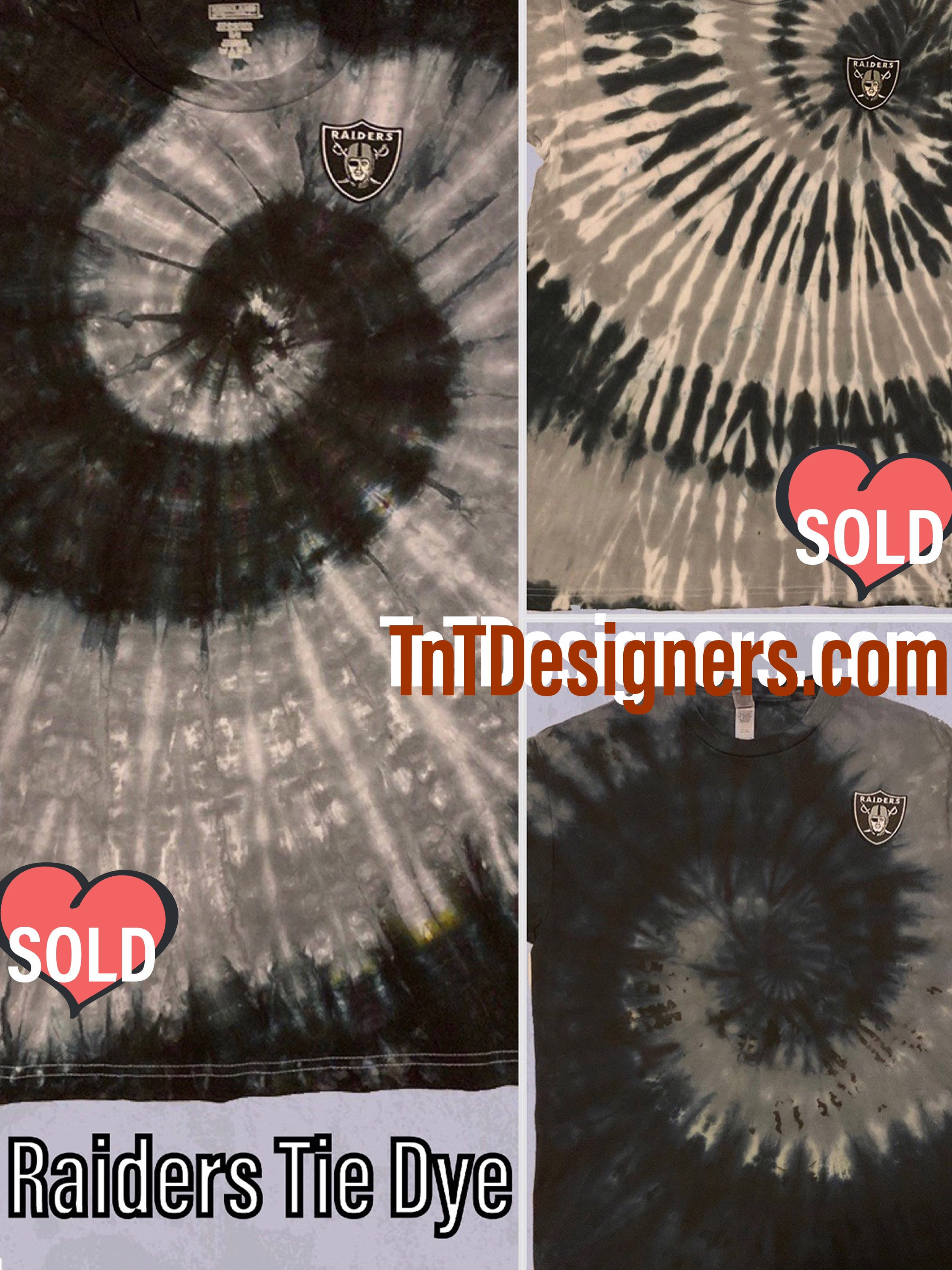 TnTDesigners Medium Spiral Raiders Tie Dye