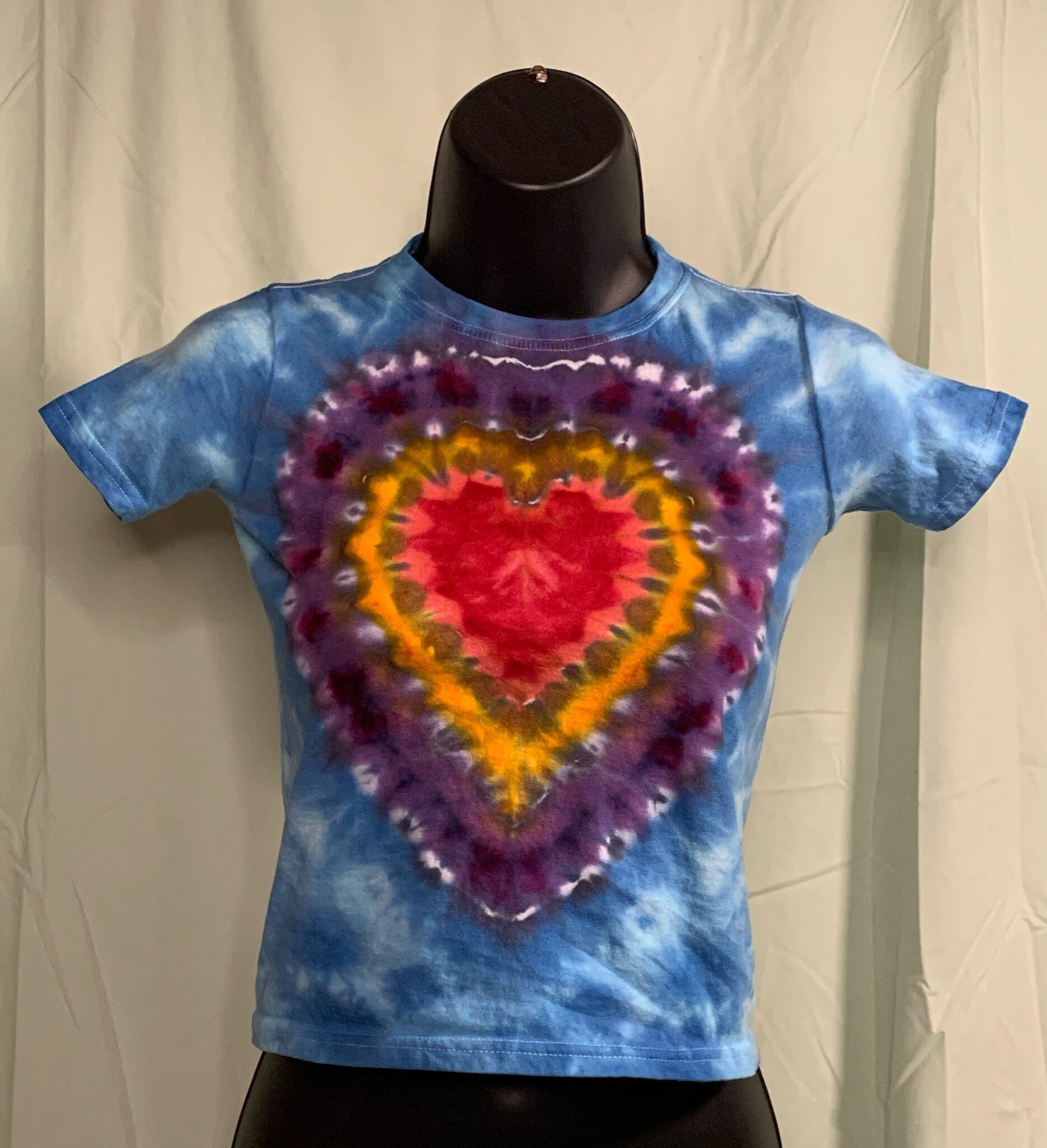 DAIRIKU】Heart Tie Dye Border Knit-