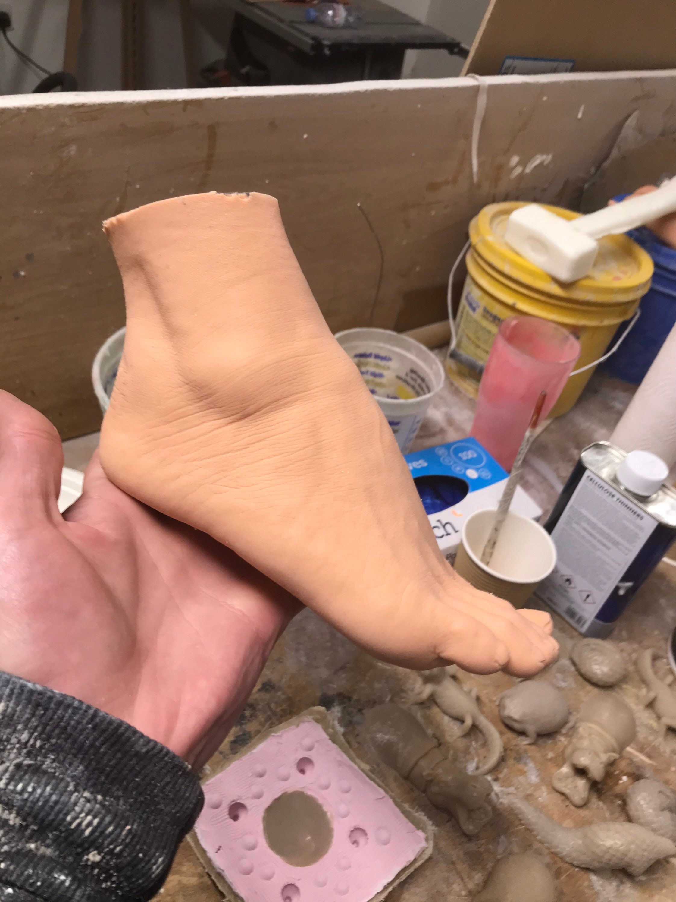 Just Sculpt Silicone Feet With Calf Bone Female Pair - The Compleat Sculptor