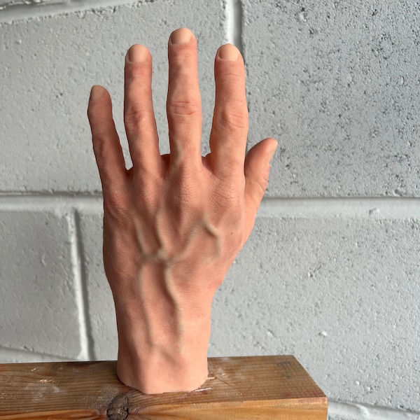 Main gauche masculine en silicone réaliste