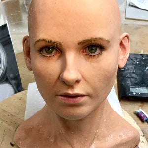Realistic Female Silicone Head