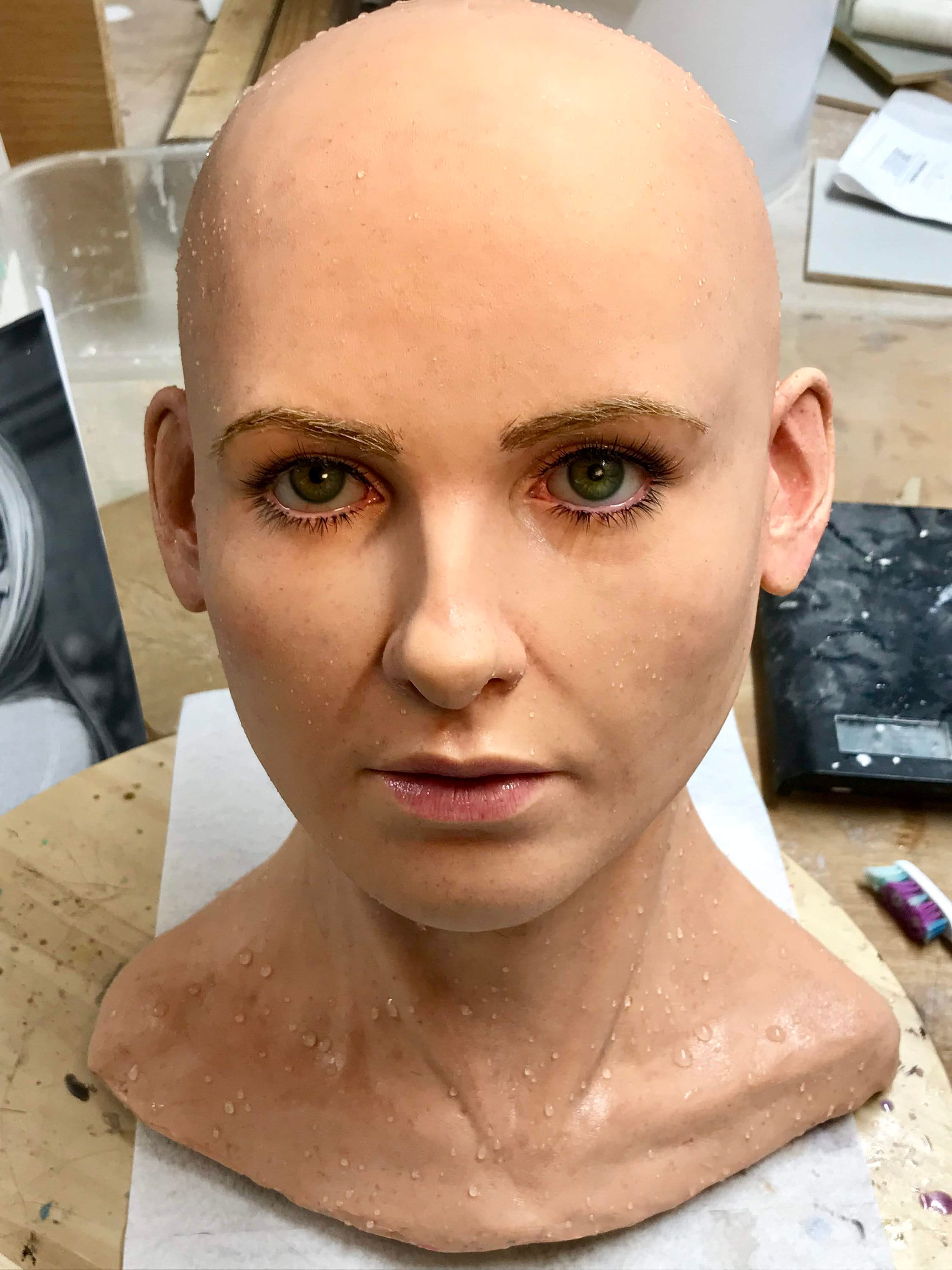 plastic mask realistic human face