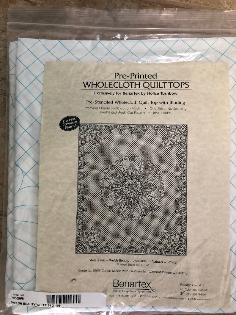 Welsh Beauty Full/queen Preprinted Wholecloth Quilt Kit With Etsy