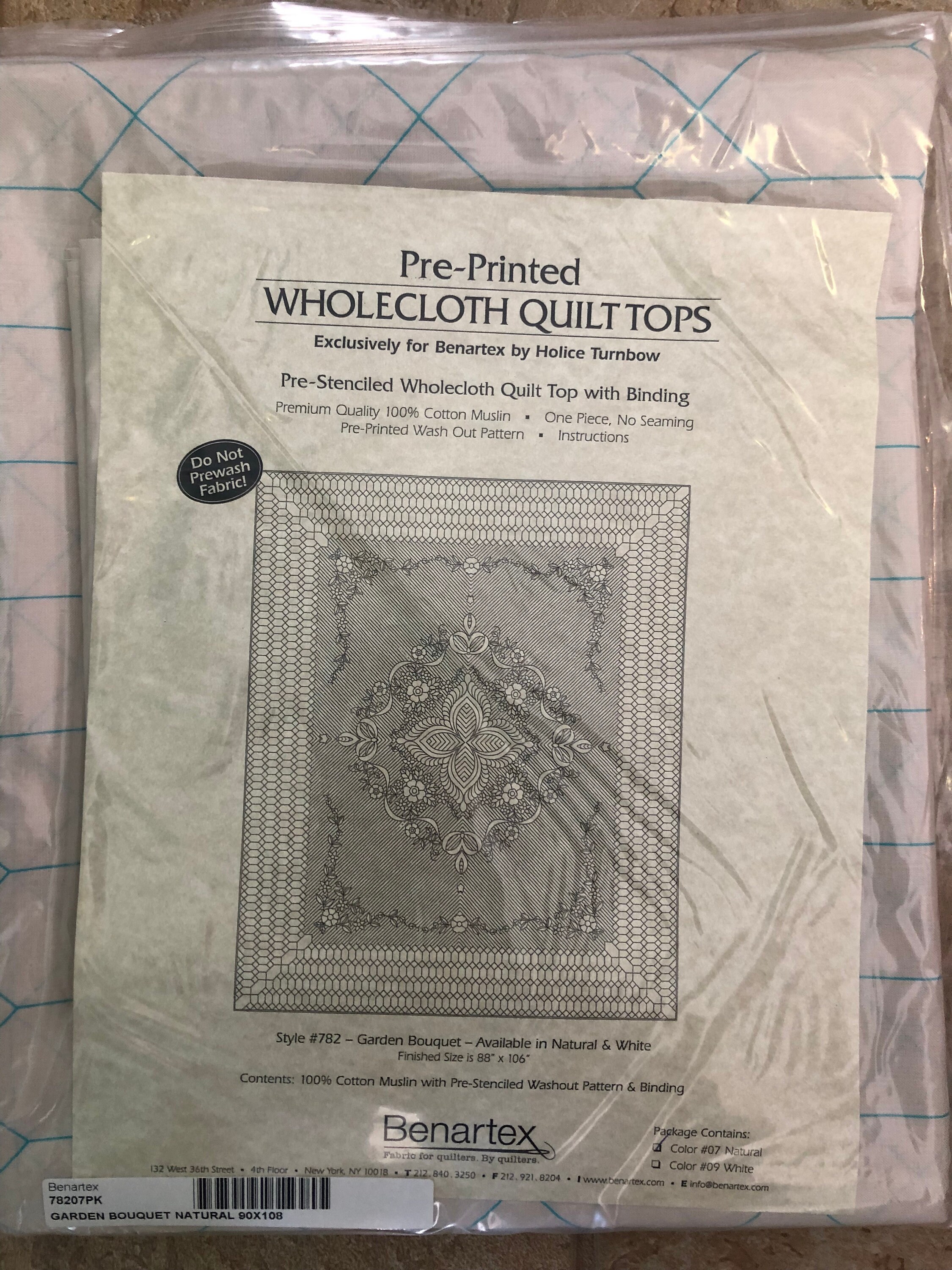 Garden Bouquet Full/queen Preprinted Wholecloth Quilt Kit With Etsy